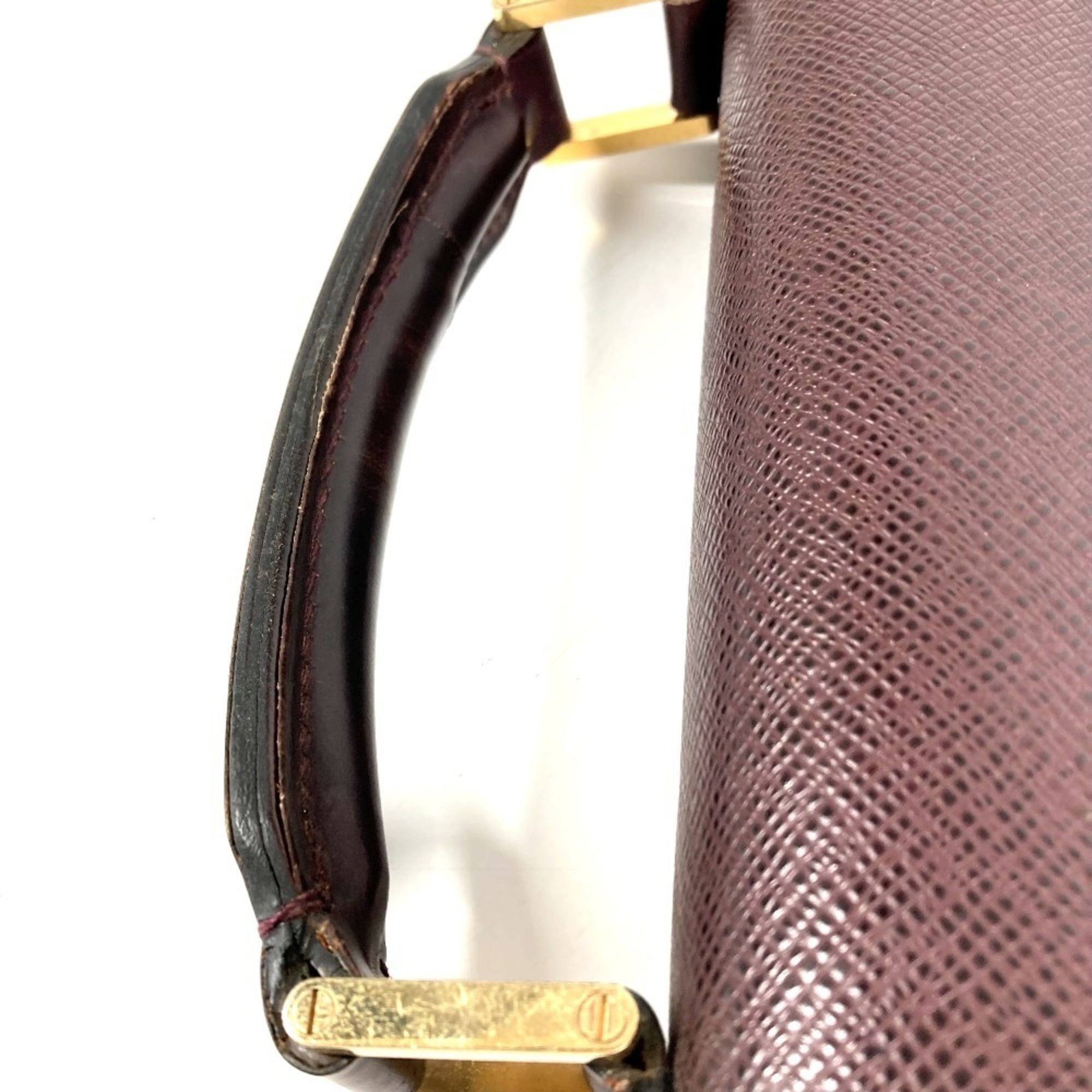 Louis Vuitton Acajou Purple Taiga Leather Briefcase Handbag (Pre-Owned)