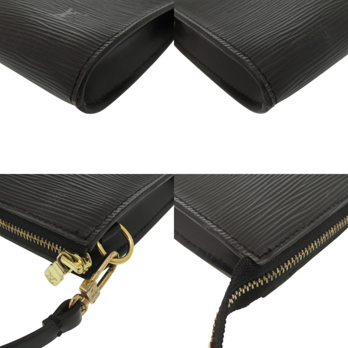 Louis Vuitton Noir Epi Leather Handbag Pochette Pouch (Pre-Owned)