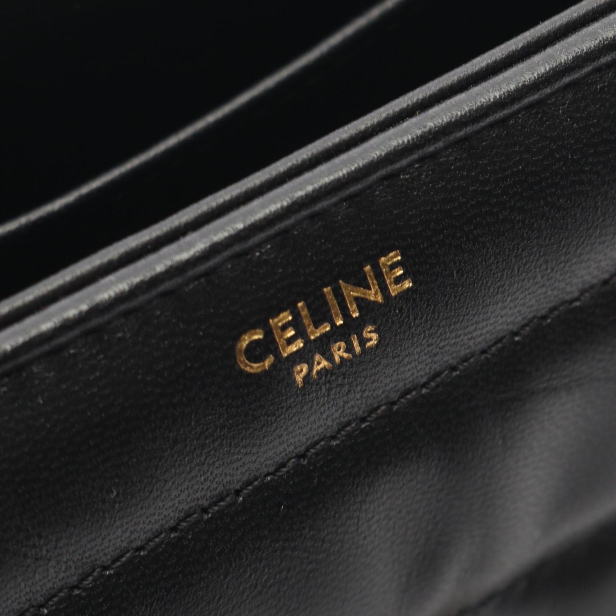 Celine Black Leather Handbag Shoulder Bag (Pre-Owned)