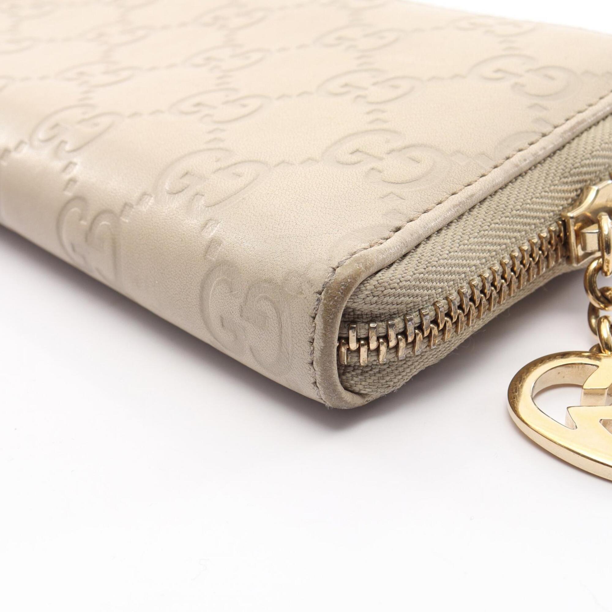 Gucci Ivory Leather Long Wallet (Bi-Fold) (Pre-Owned)