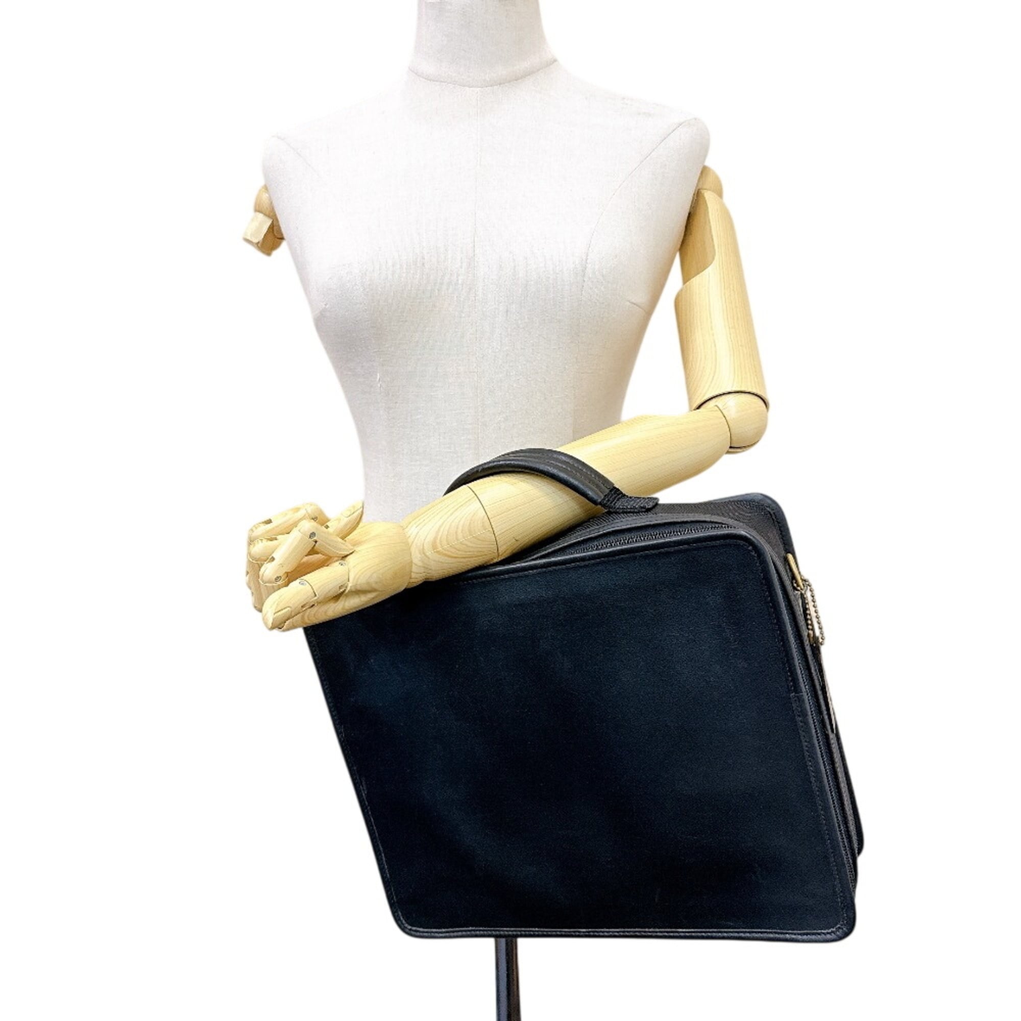 Coach Black Leather Briefcase (Pre-Owned)