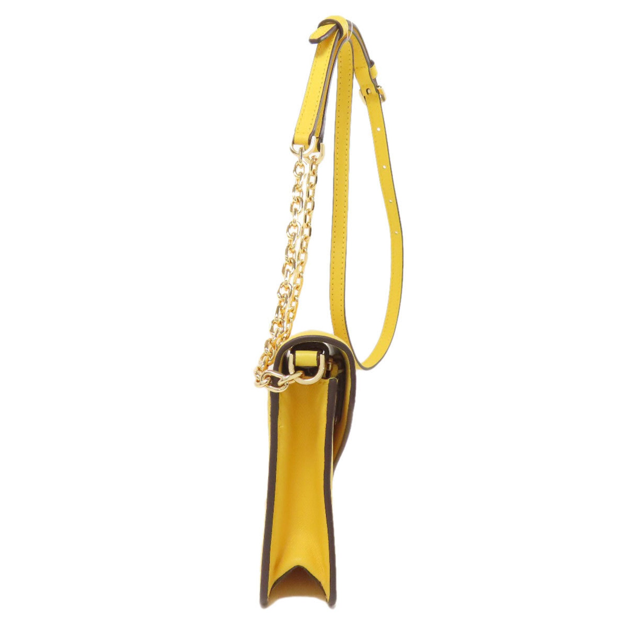 Michael Kors Yellow Leather Chain/Shoulder Wallet (Pre-Owned)