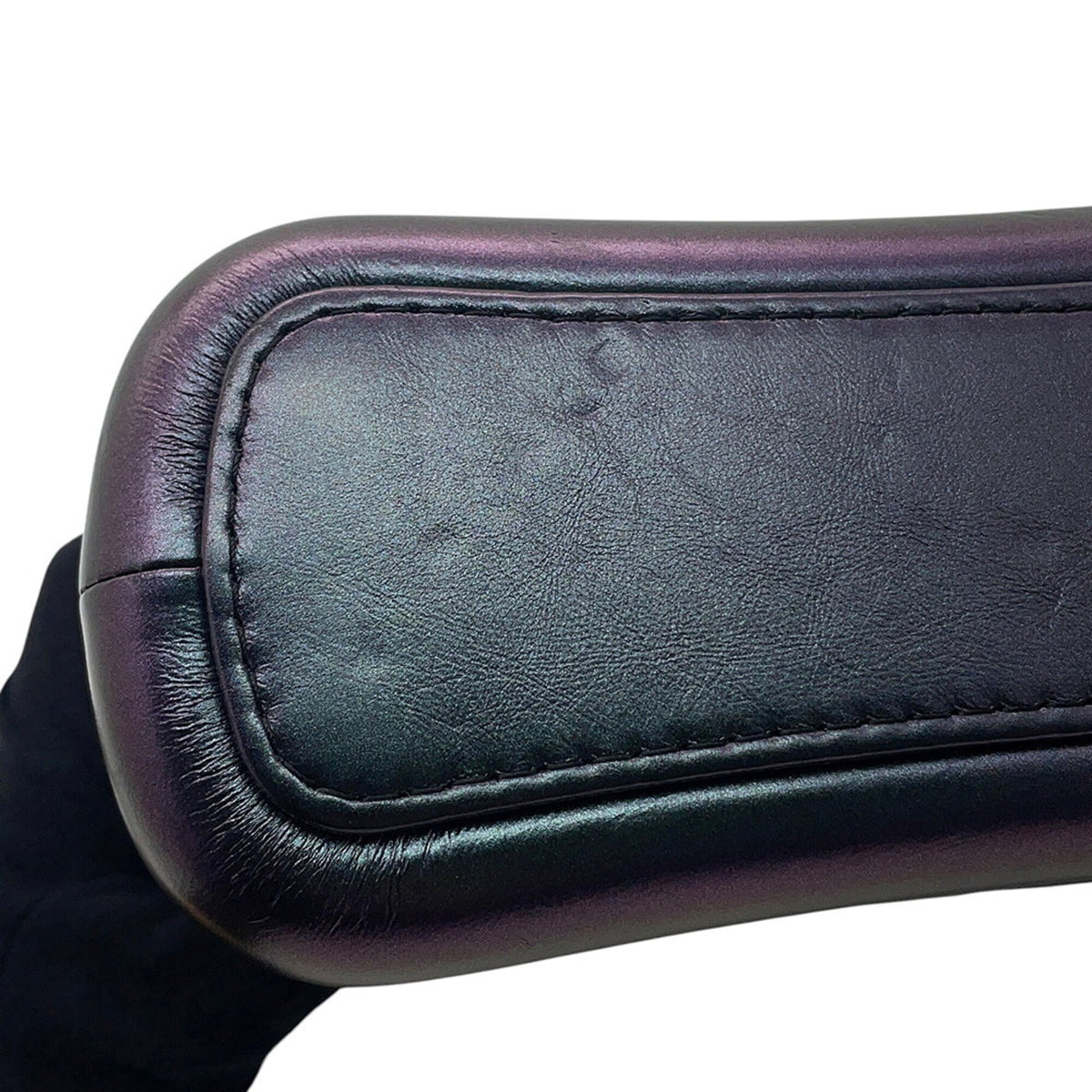 Chanel Metallic Purple Leather Handbag Shoulder Bag (Pre-Owned)