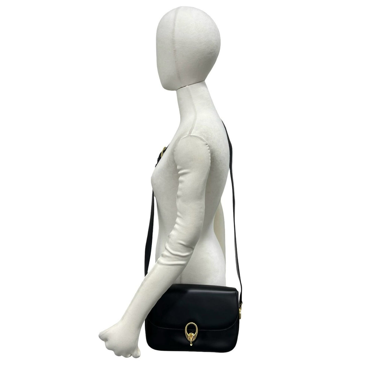 Celine Black Leather Crossbody Bag Pochette Shoulder Bag (Pre-Owned)
