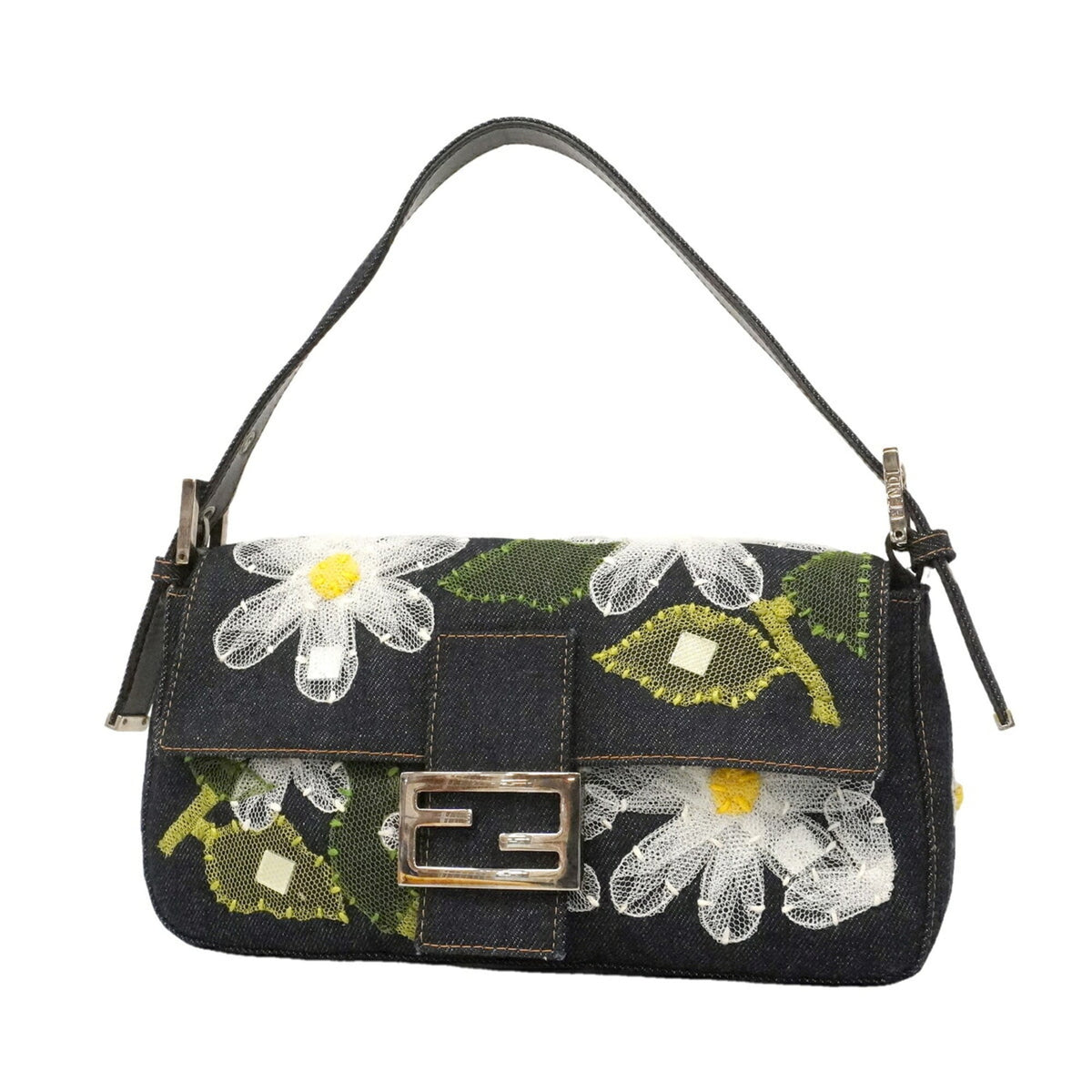 Fendi Navy Denim Handbag (Pre-Owned)