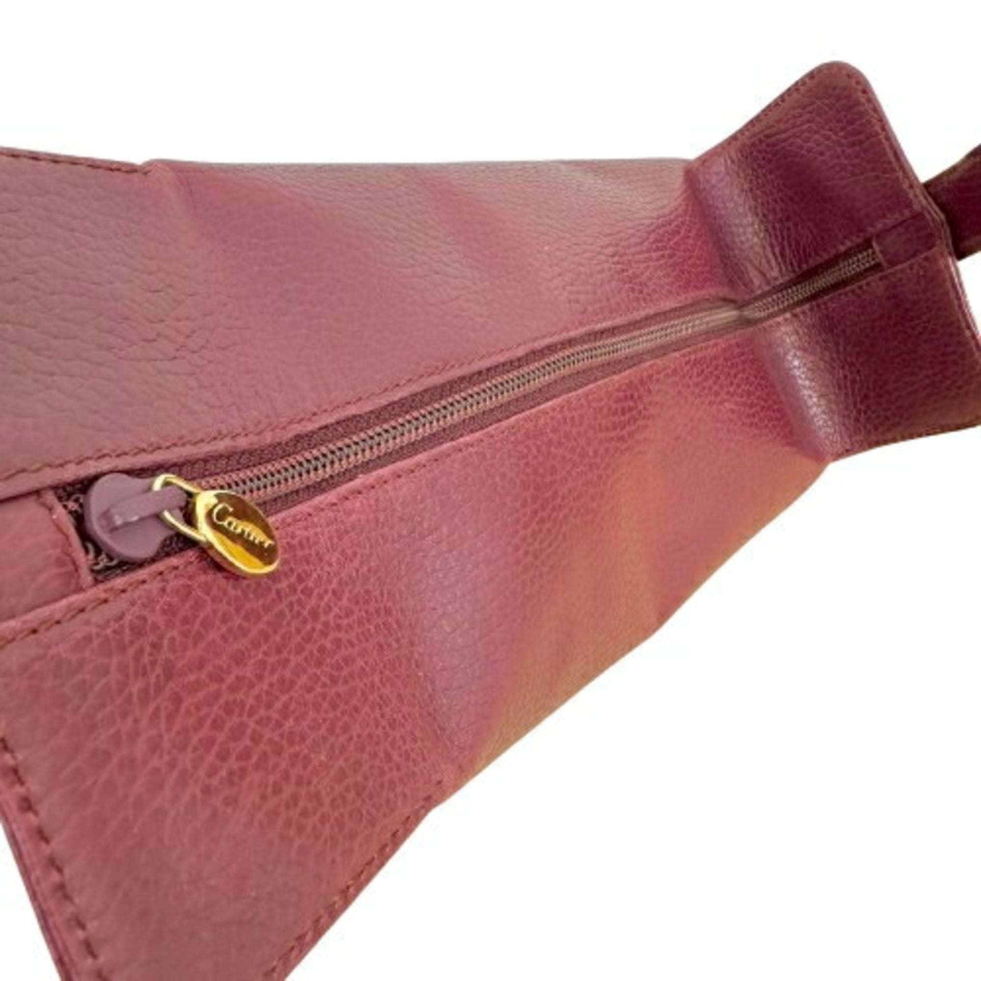 Cartier Bordeaux Leather Vanity Bag (Pre-Owned)