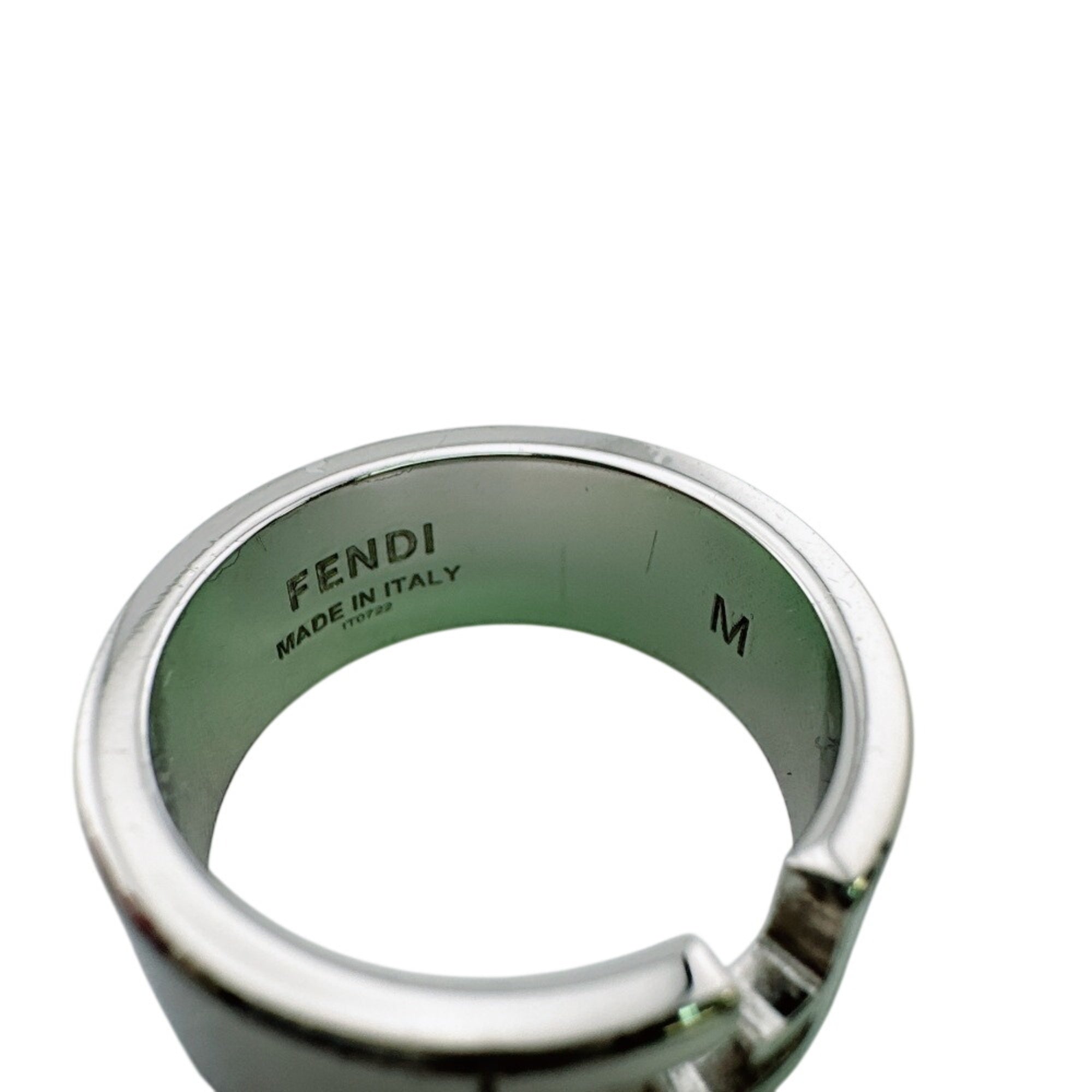 Fendi Silver Metal Band Ring (Pre-Owned)