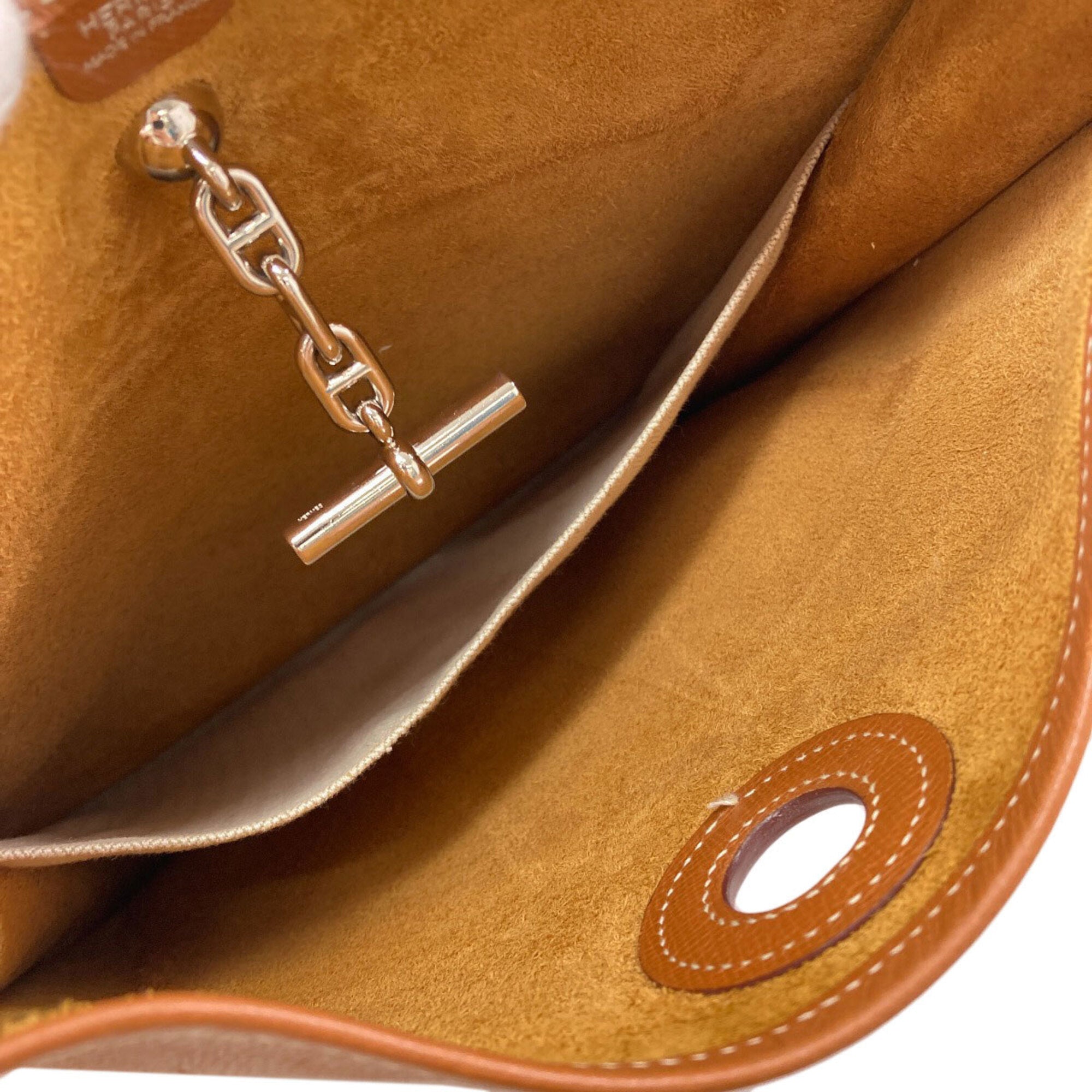 Hermes Vespa Brown Epsom Leather Shoulder Bag (Pre-Owned)