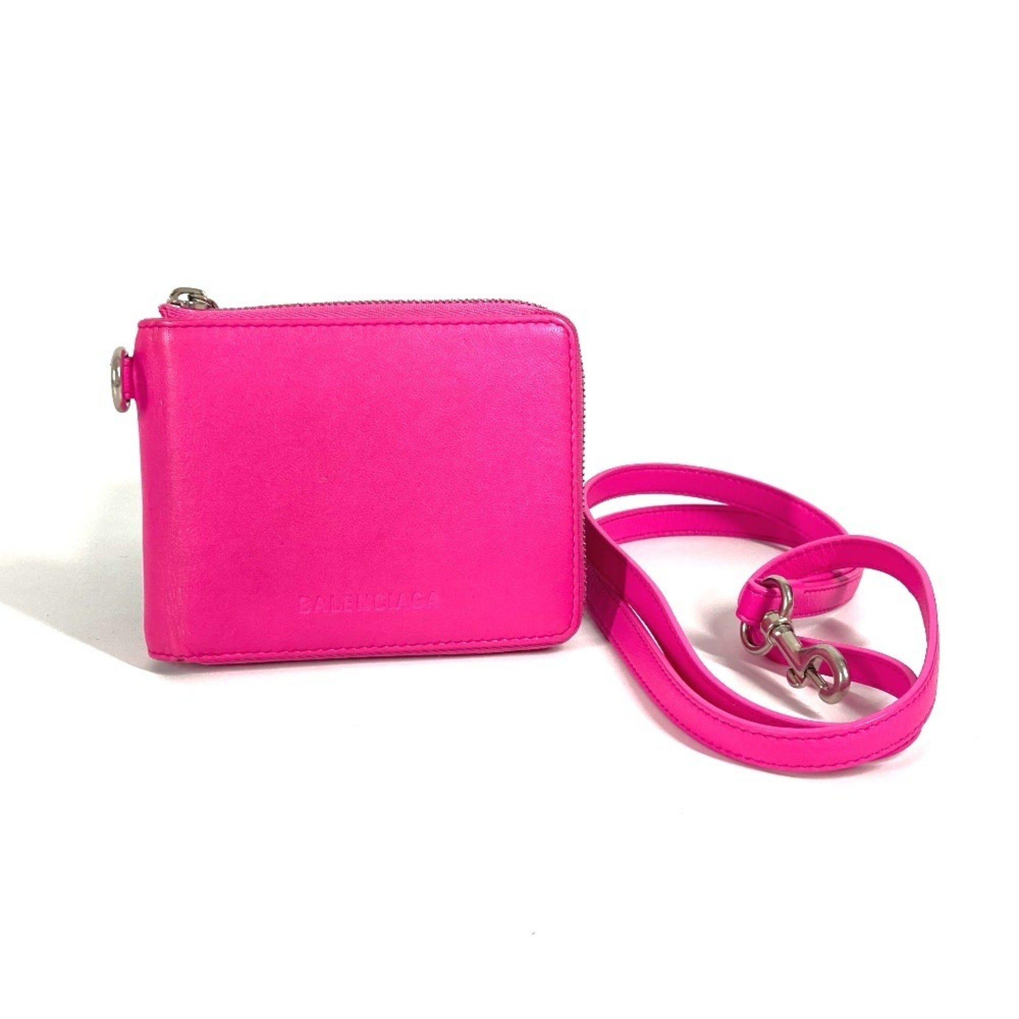 Balenciaga Pink Leather Wallet (Bi-Fold) (Pre-Owned)