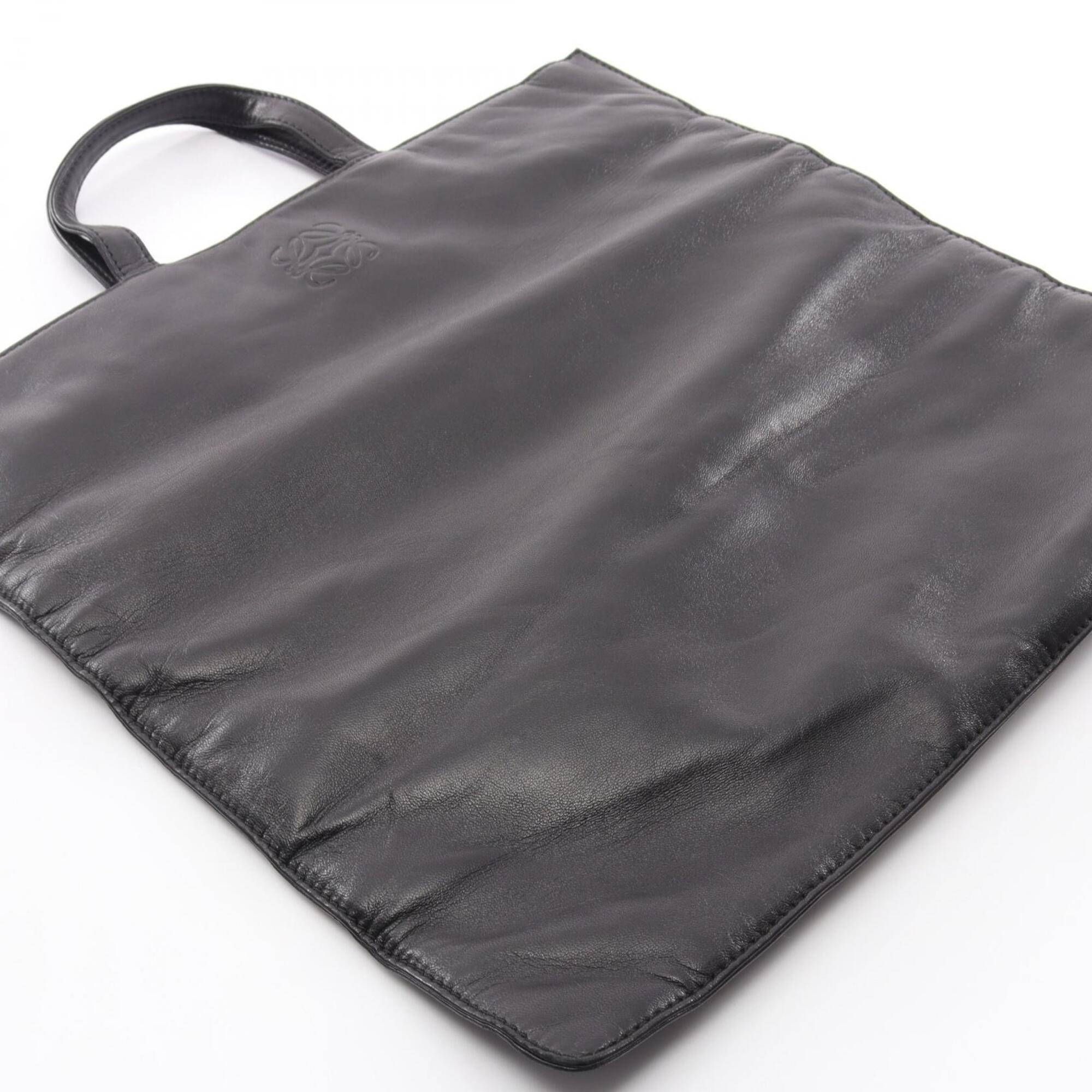 Loewe Black Leather Handbag Tote Bag (Pre-Owned)