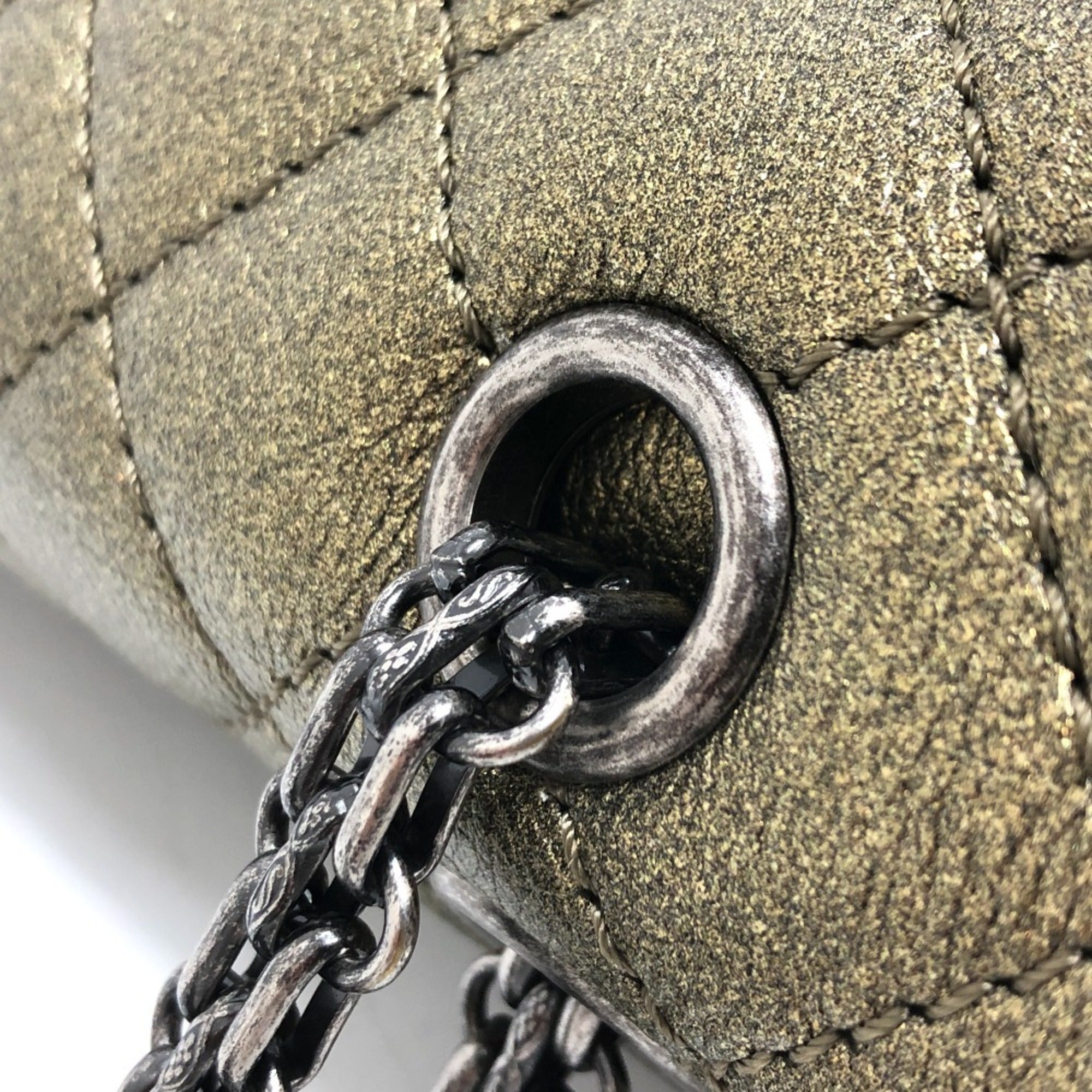 Chanel Bronze Leather Shoulder Bag (Pre-Owned)
