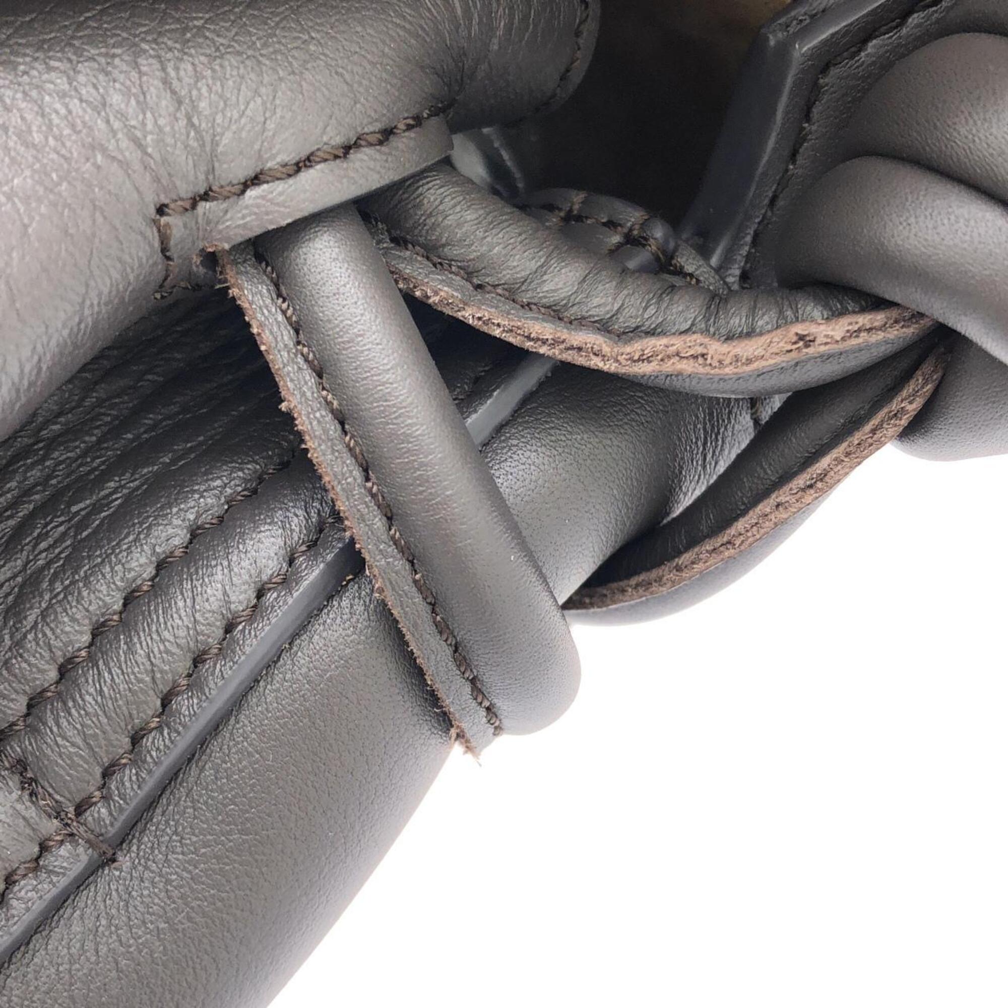 Loewe Dark Gray Leather Shoulder Bag (Pre-Owned)