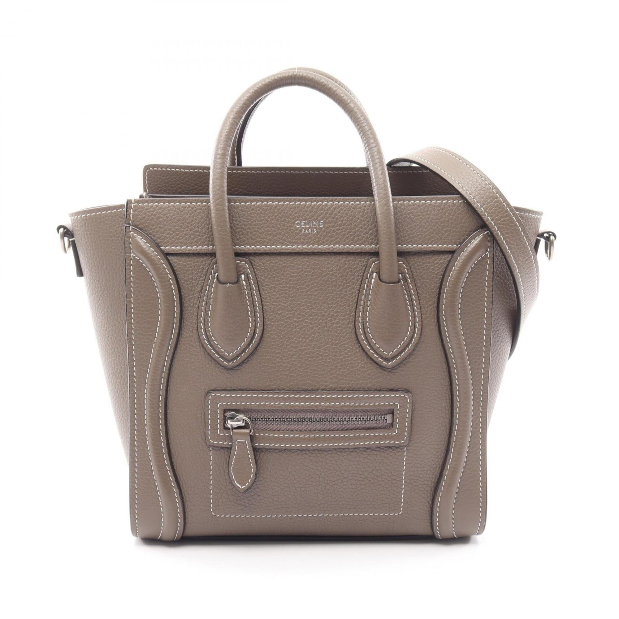 Celine Gray Leather Handbag (Pre-Owned)