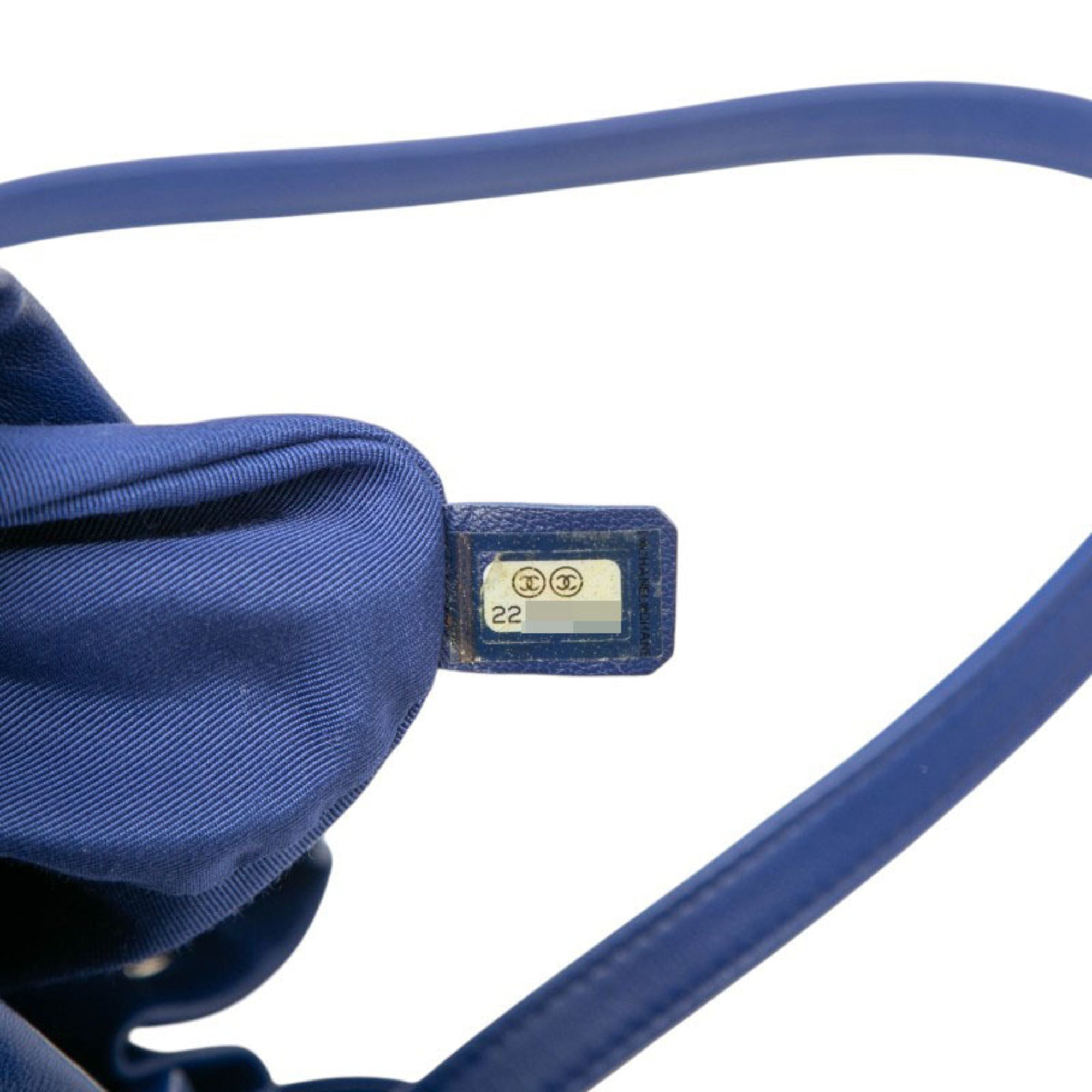 Chanel Matelasse Blue Leather Backpack (Pre-Owned)