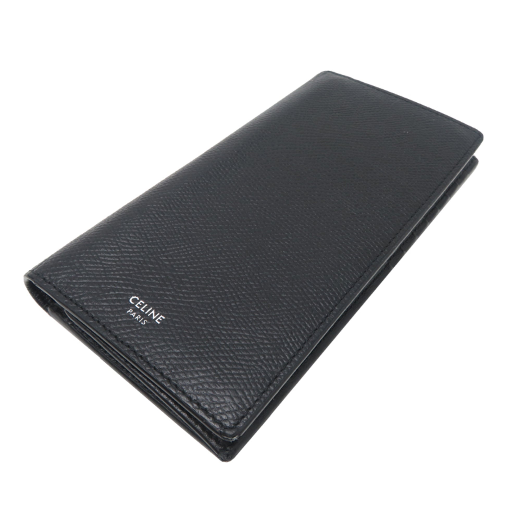 Celine Black Leather Long Wallet (Bi-Fold) (Pre-Owned)