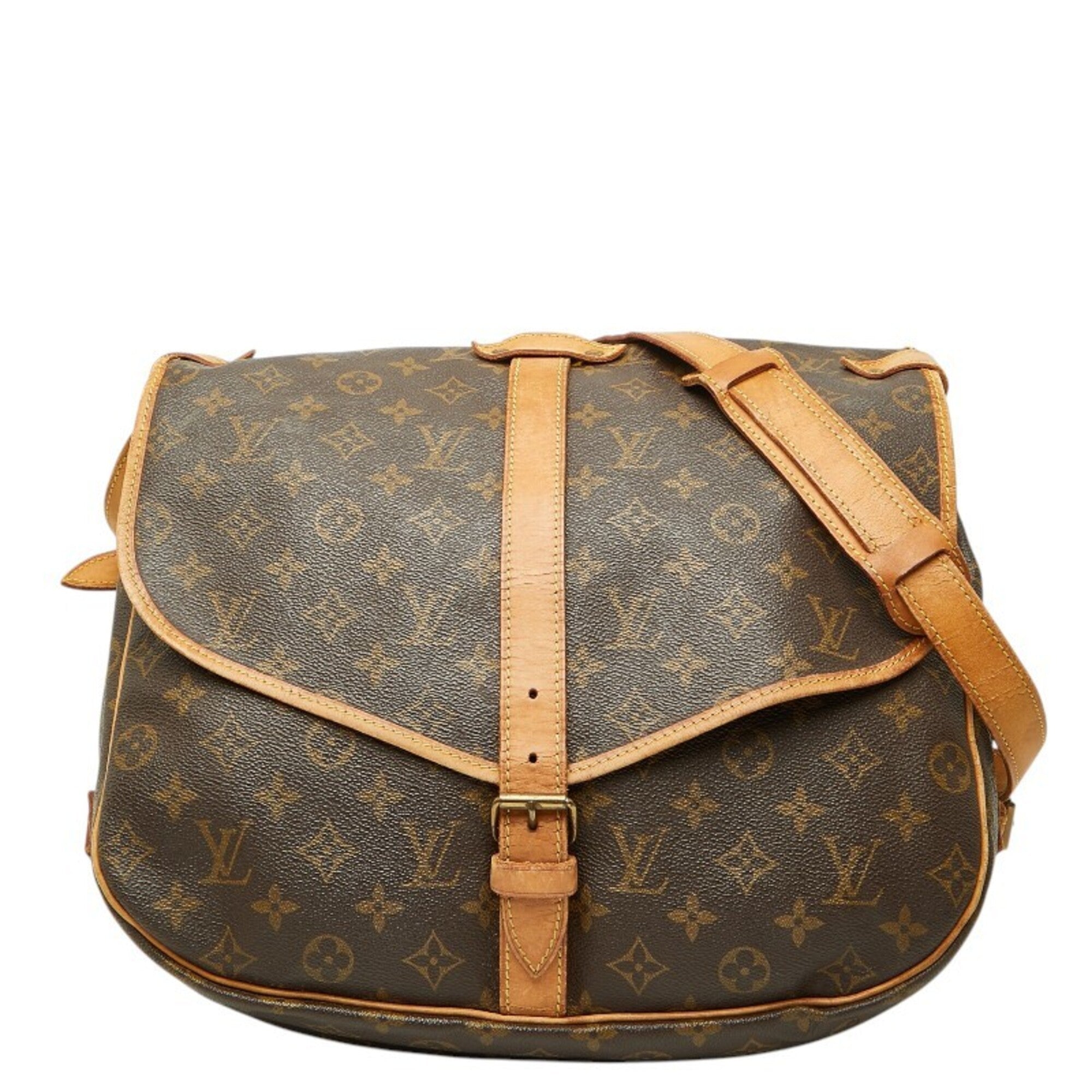 Louis Vuitton Brown Pvc Leather Shoulder Bag (Pre-Owned)