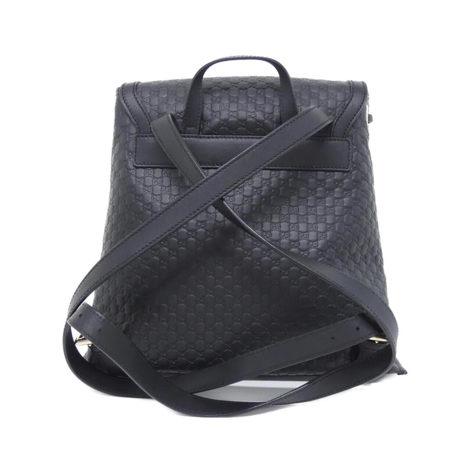 Gucci Black Leather Backpack (Pre-Owned)