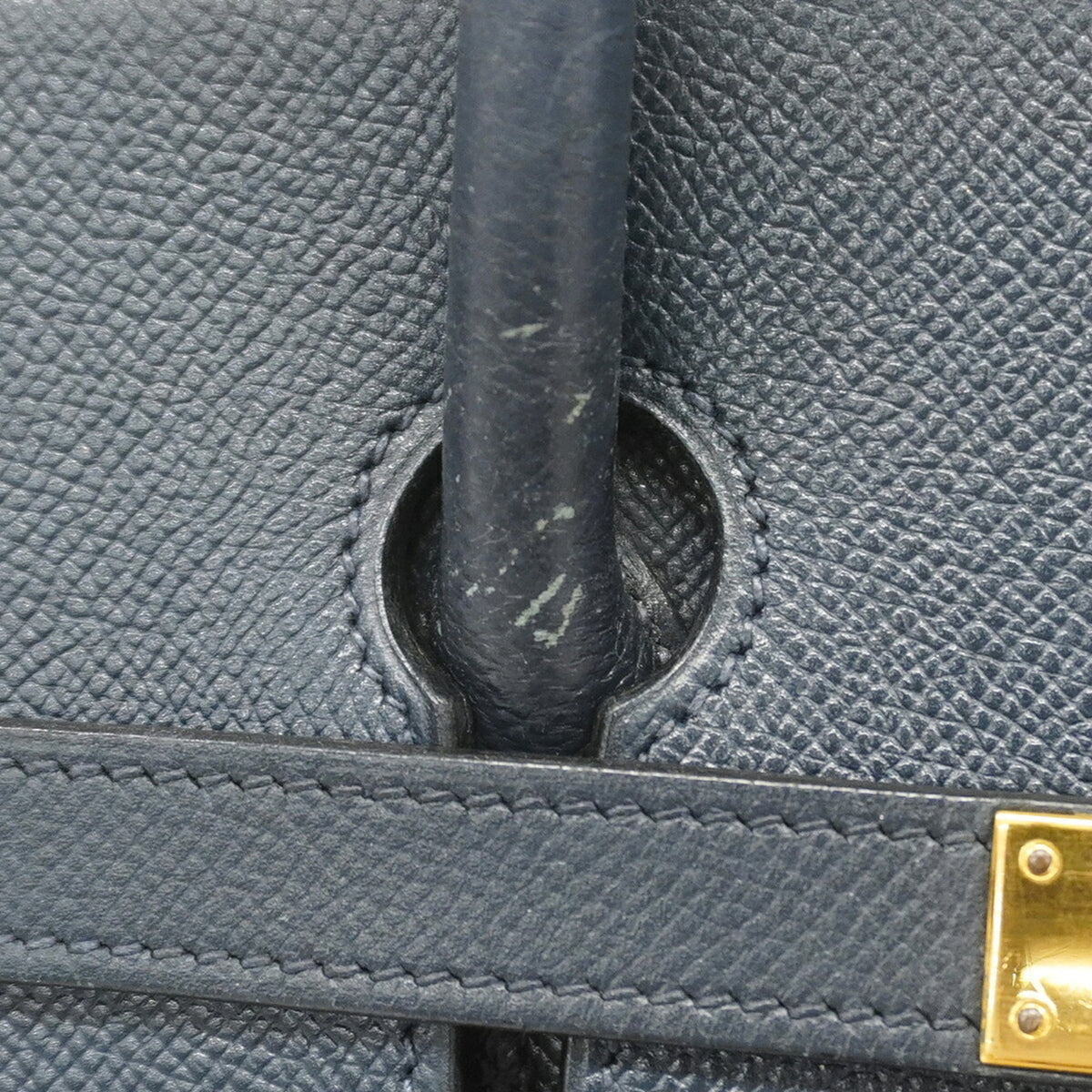 Hermes Navy Courchevel Leather Handbag (Pre-Owned)