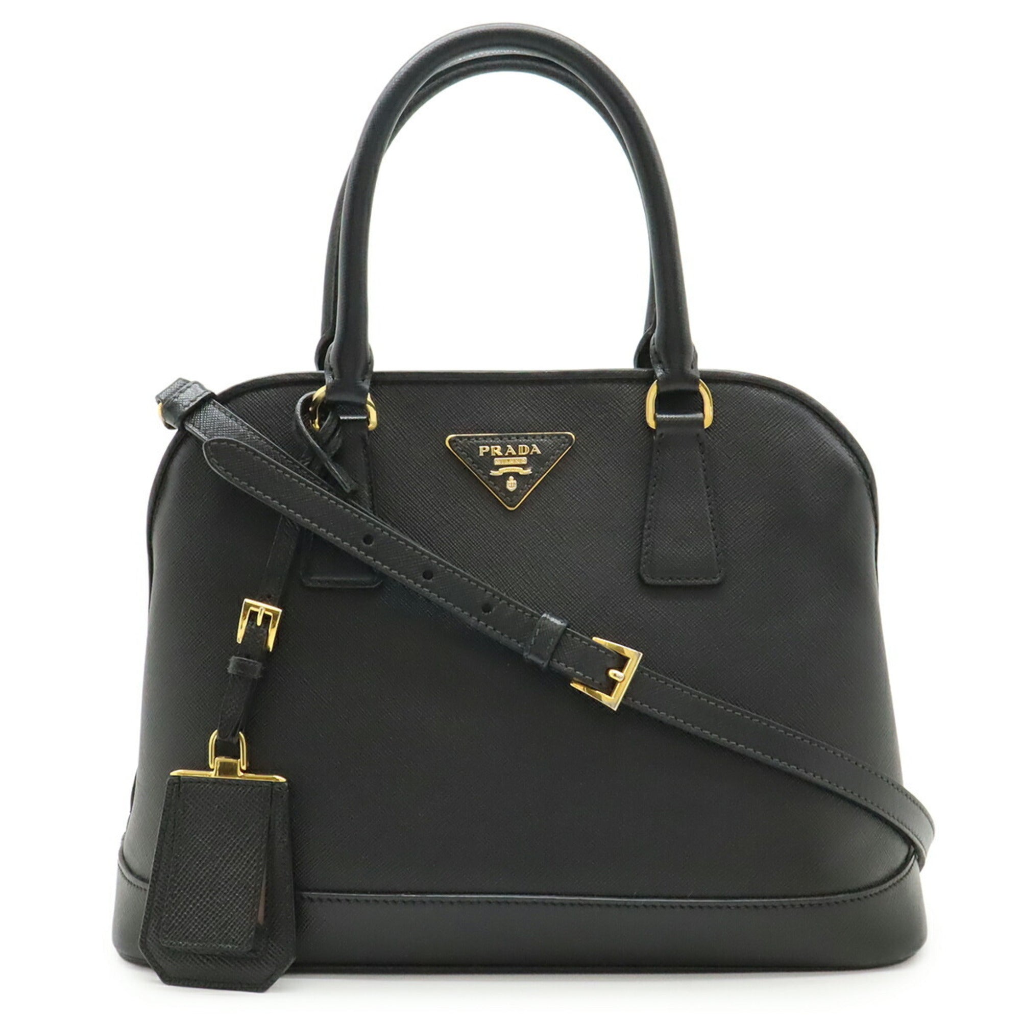 Prada Black Nero Leather Handbag Shoulder Bag (Pre-Owned)