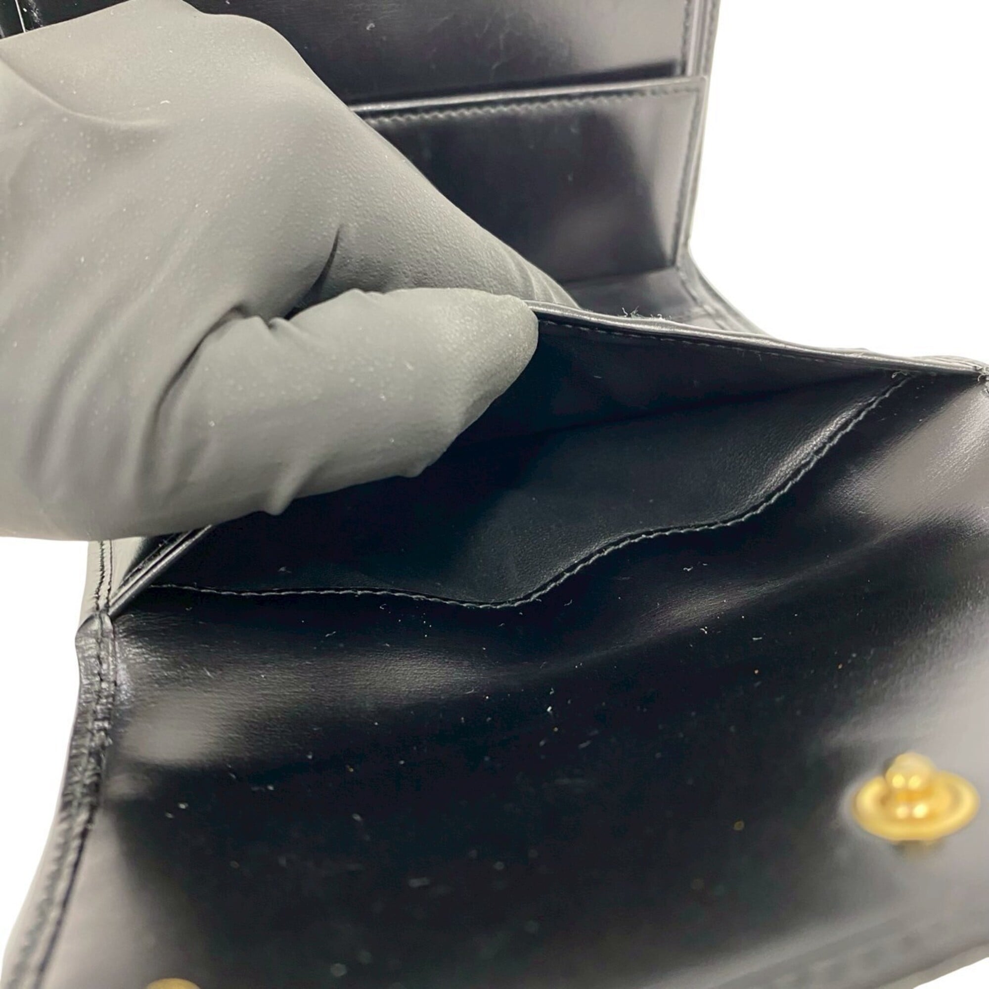 Cartier Black Leather Wallet (Tri-Fold) (Pre-Owned)