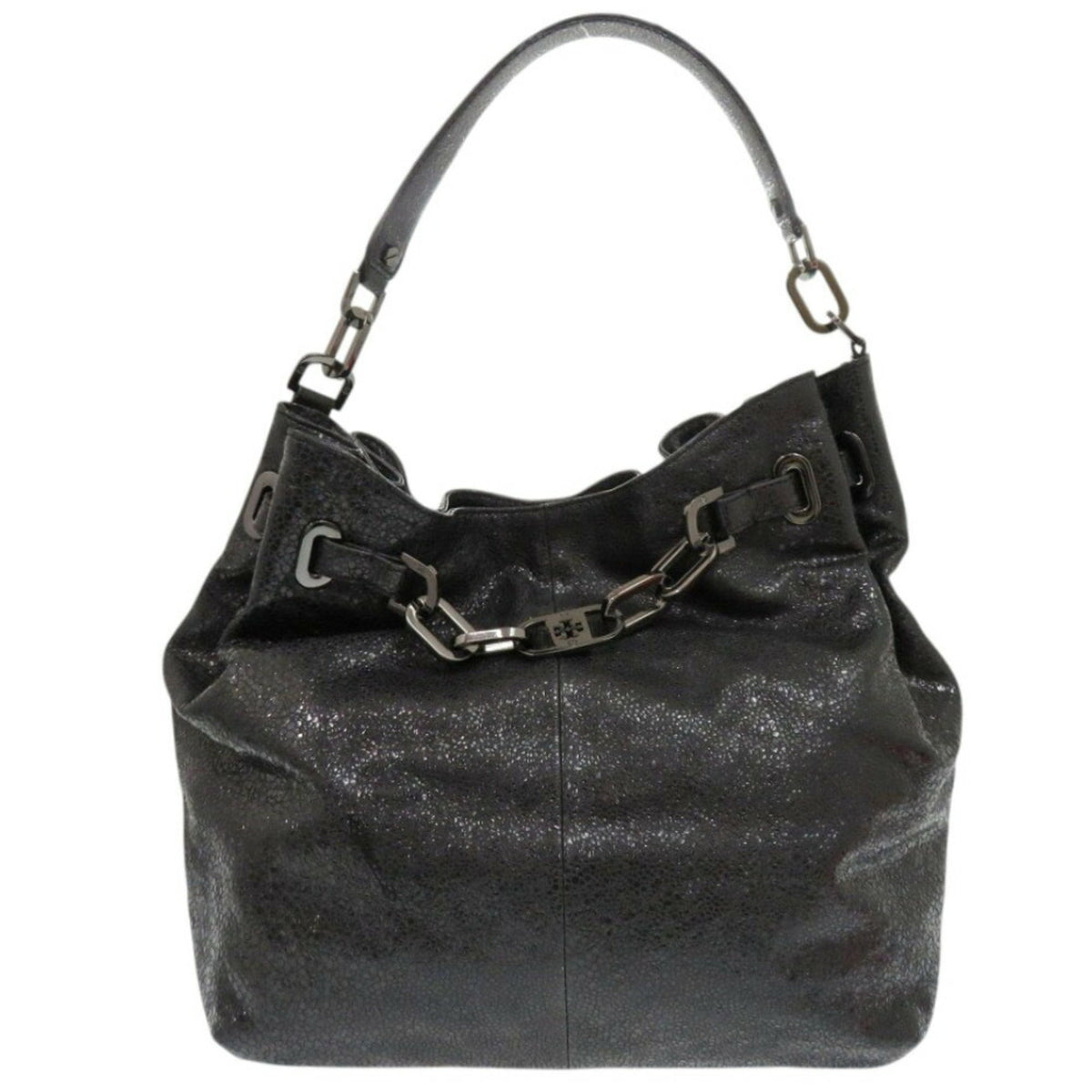 Tory Burch Black Leather Handbag Shoulder Bag (Pre-Owned)