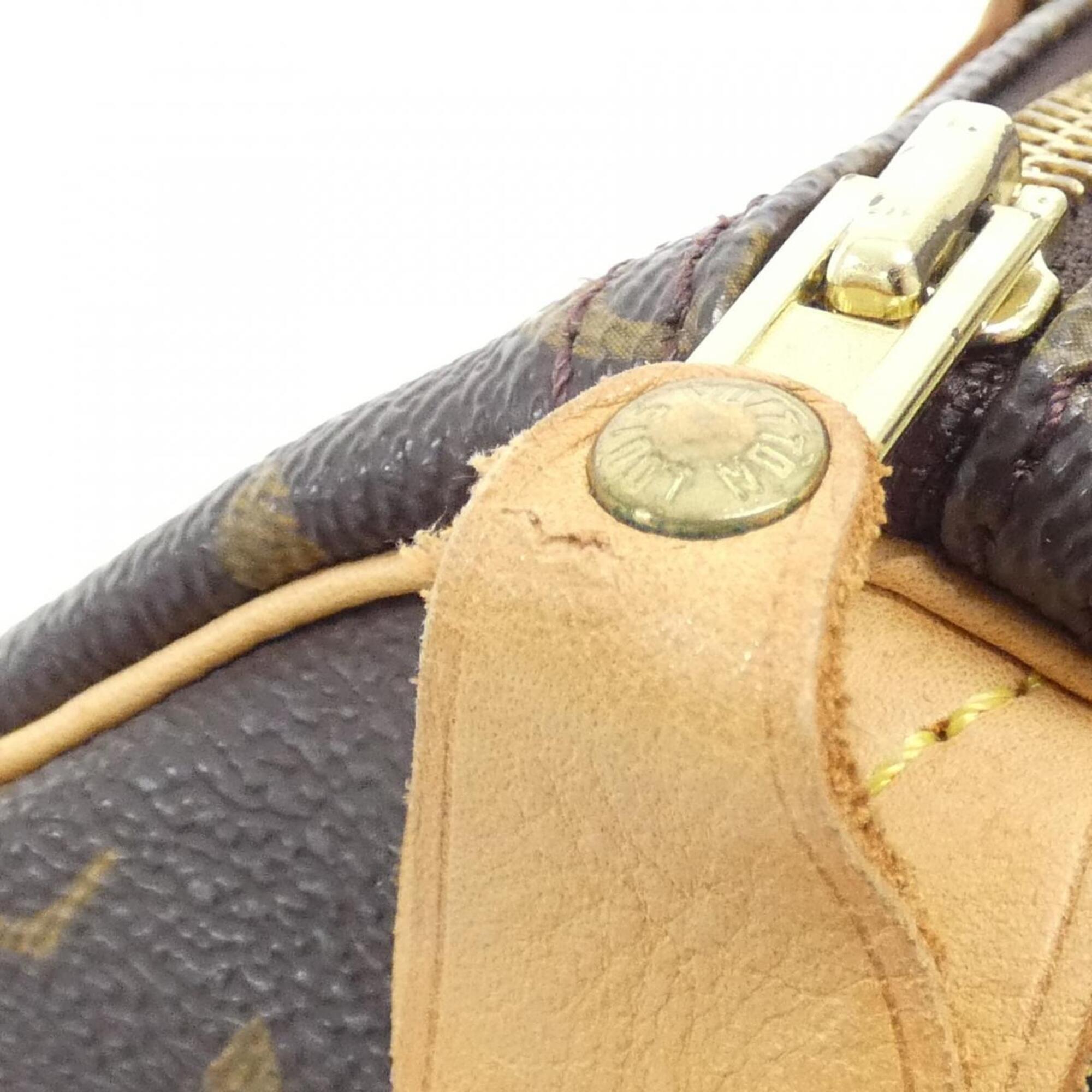 Louis Vuitton Marron Coated Canvas Boston Bag (Pre-Owned)