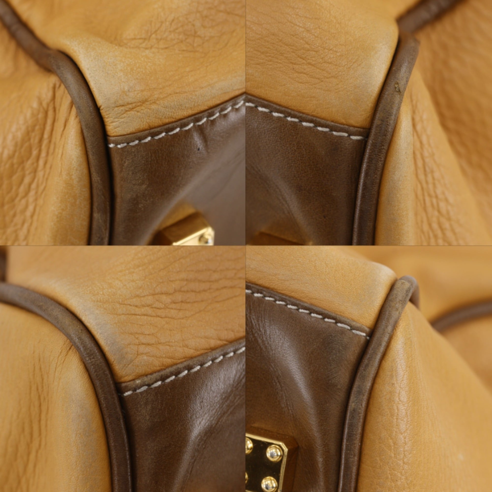 Loewe Brown Leather Boston Bag Handbag (Pre-Owned)