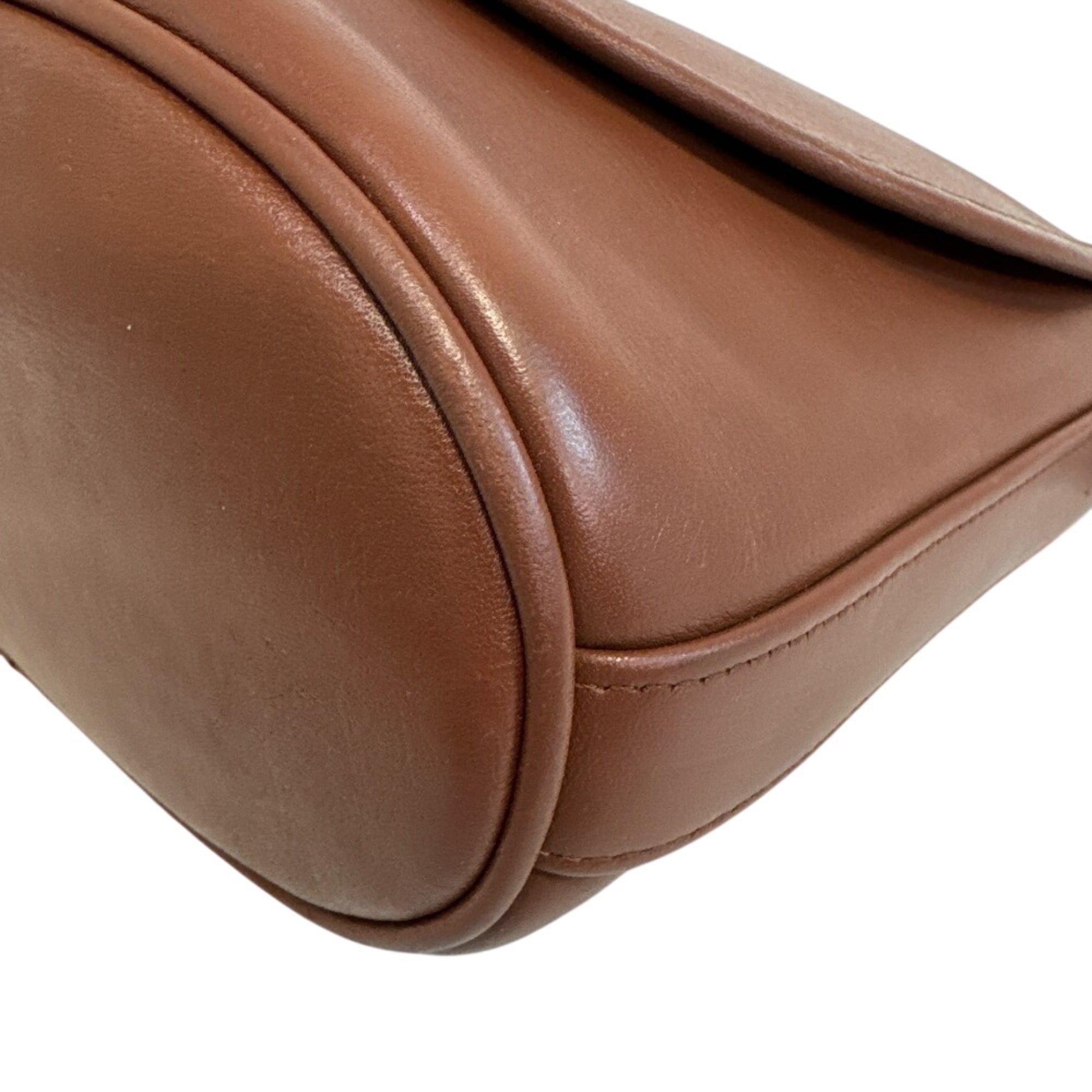 Coach Brown Leather Shoulder Bag (Pre-Owned)