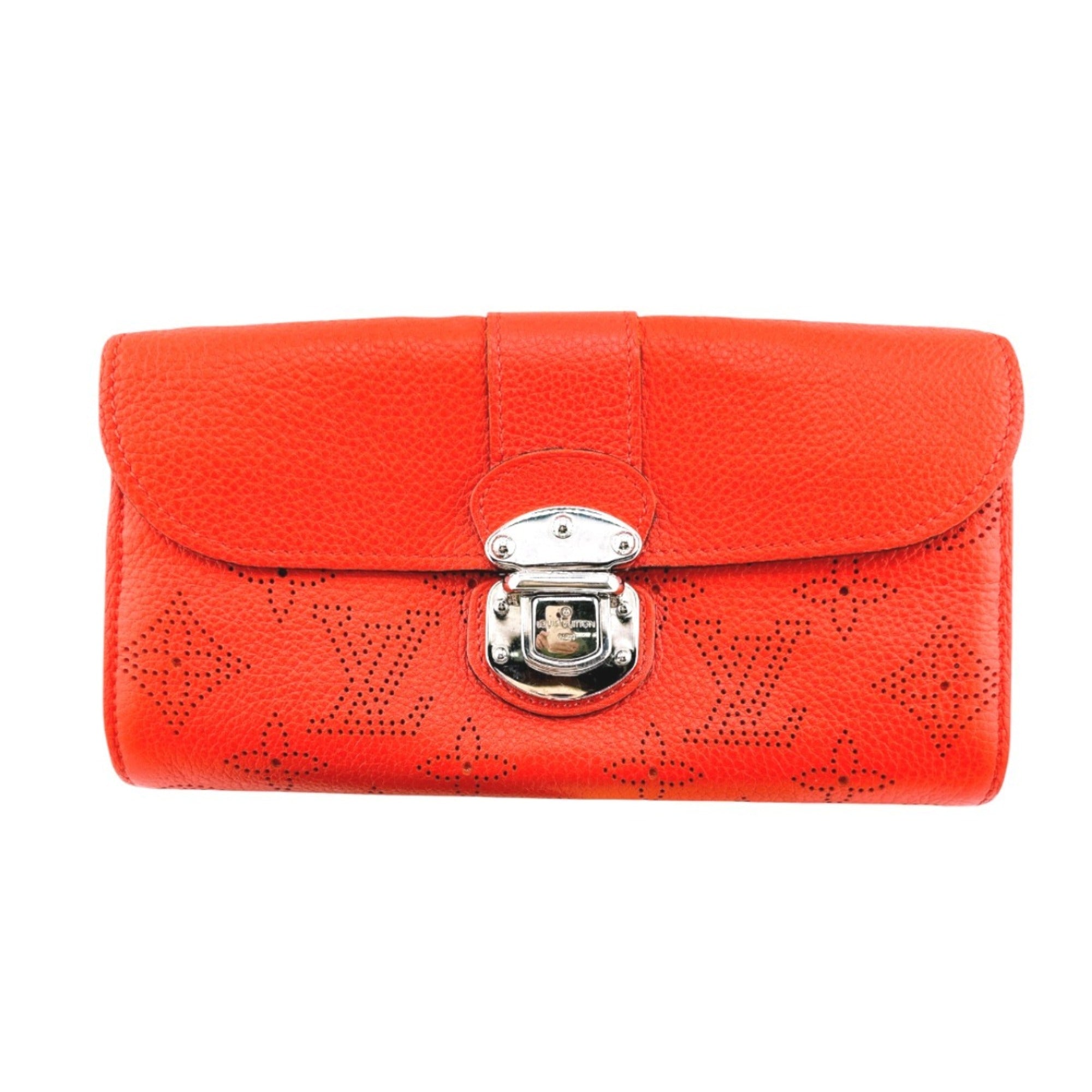 Louis Vuitton Corail Mahina Leather Long Wallet (Bi-Fold) (Pre-Owned)