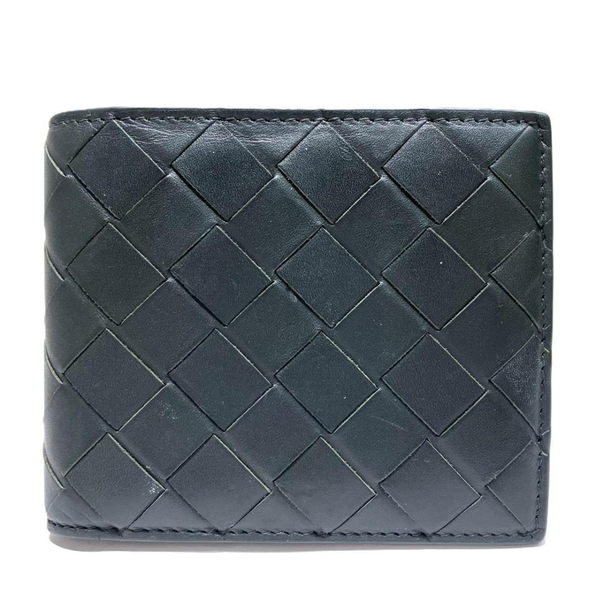 Bottega Veneta Gray Leather Wallet (Bi-Fold) (Pre-Owned)