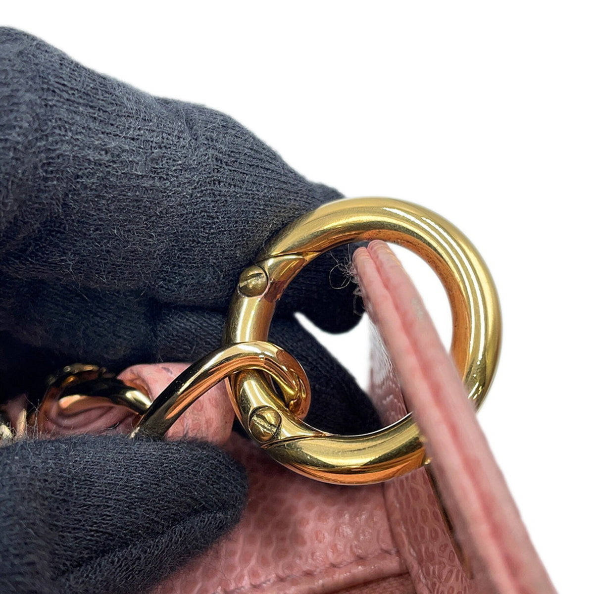 Chanel Pink Grained Calfskin Handbag Shoulder Bag (Pre-Owned)