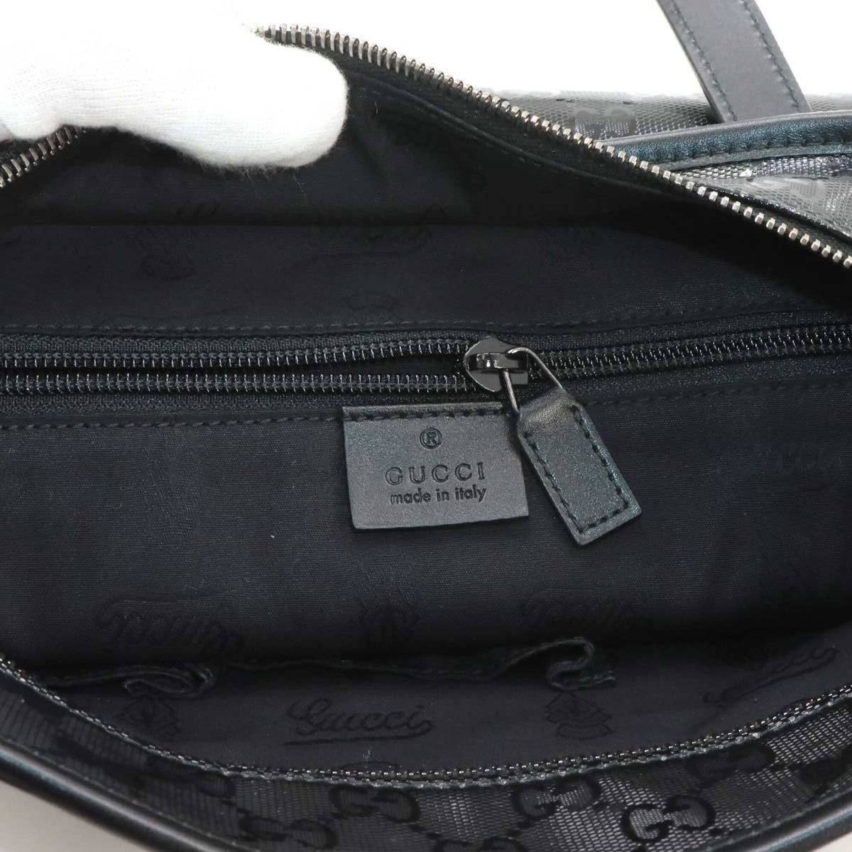 Gucci Black Pvc Leather Handbag Tote Bag (Pre-Owned)