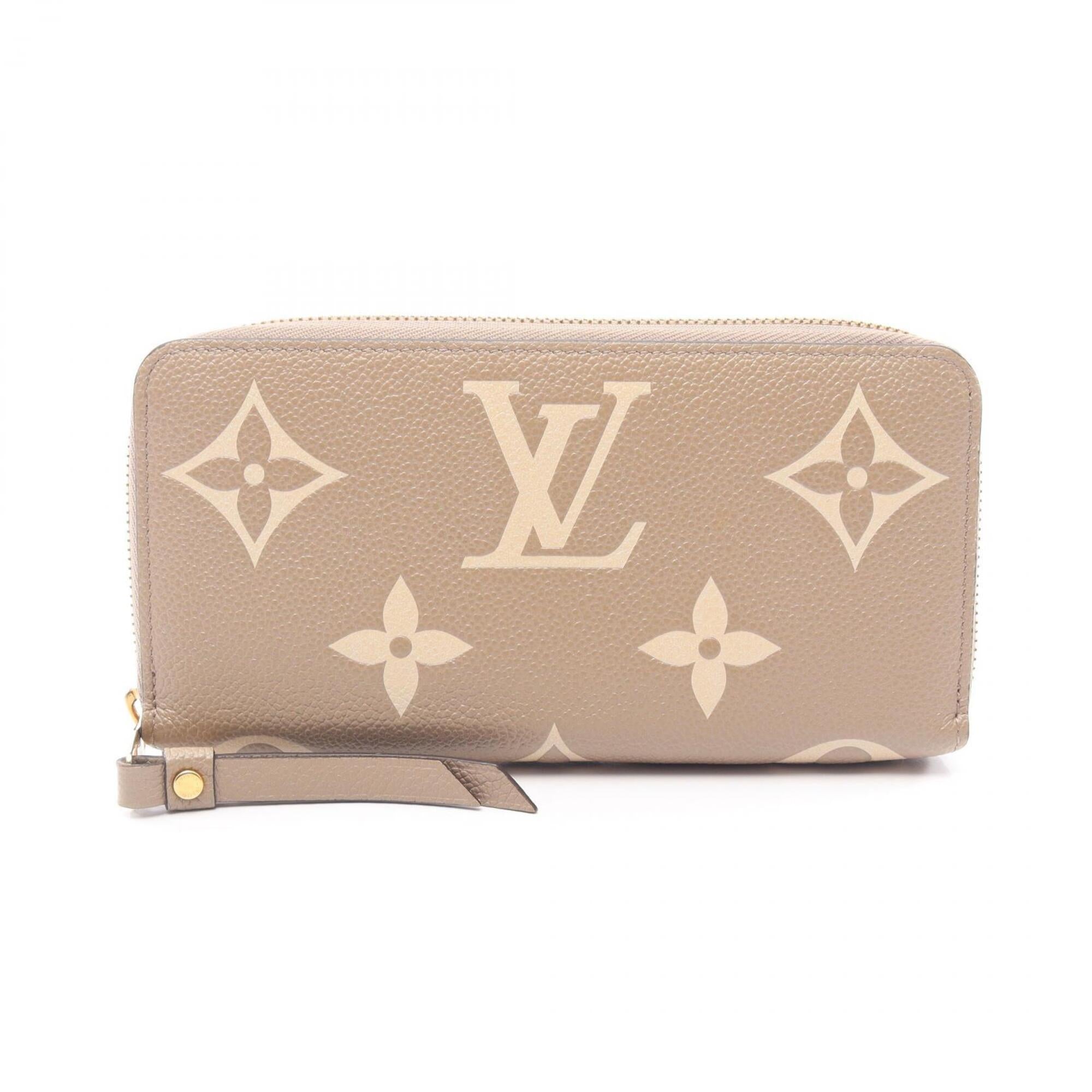 Louis Vuitton Beige Cream Ivory Tourterelle Monogram Empreinte Leather Long Wallet (Bi-Fold) (Pre-Owned)