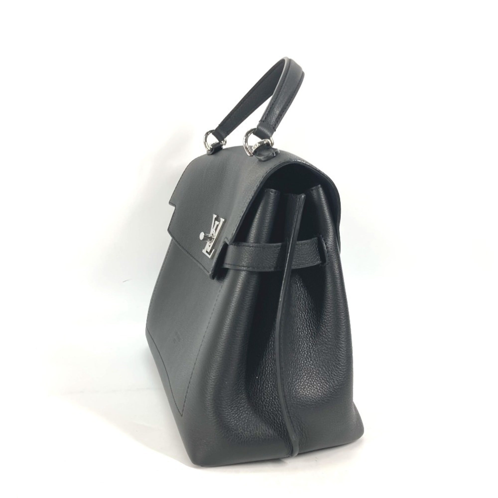 Louis Vuitton Black Noir Leather Handbag Tote Bag (Pre-Owned)