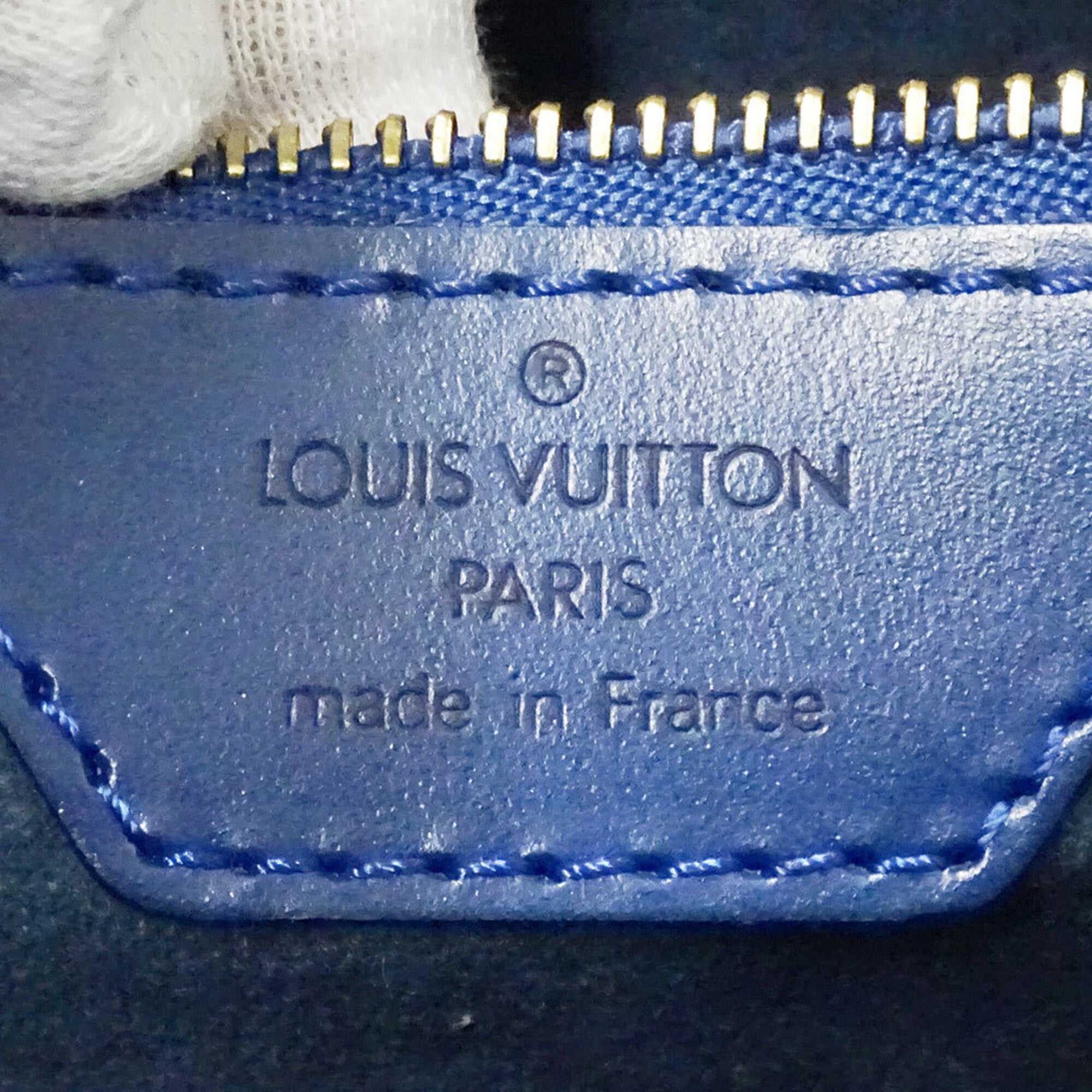 Louis Vuitton Toledo Blue Epi Leather Handbag Shoulder Bag Tote Bag (Pre-Owned)