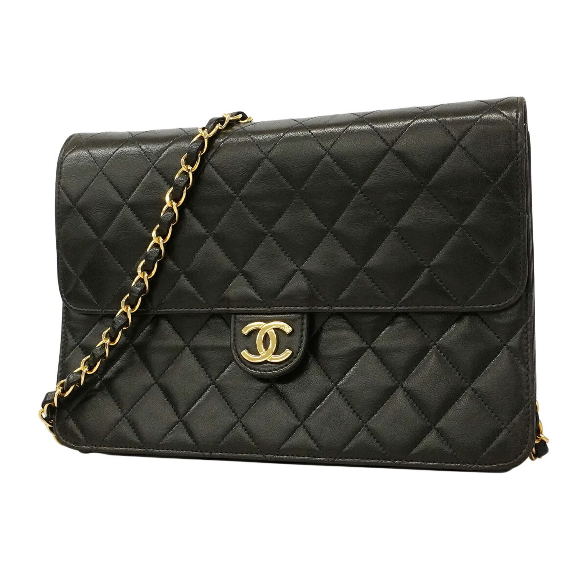 Chanel Black Leather Shoulder Bag (Pre-Owned)
