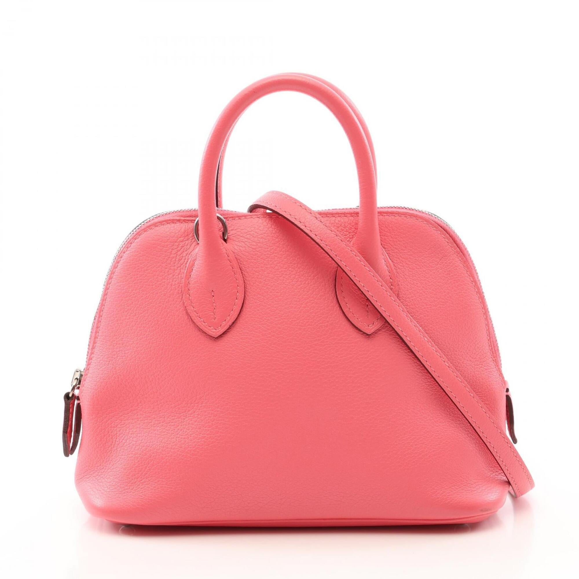 Hermes Pink Rose Azalee Leather Handbag (Pre-Owned)