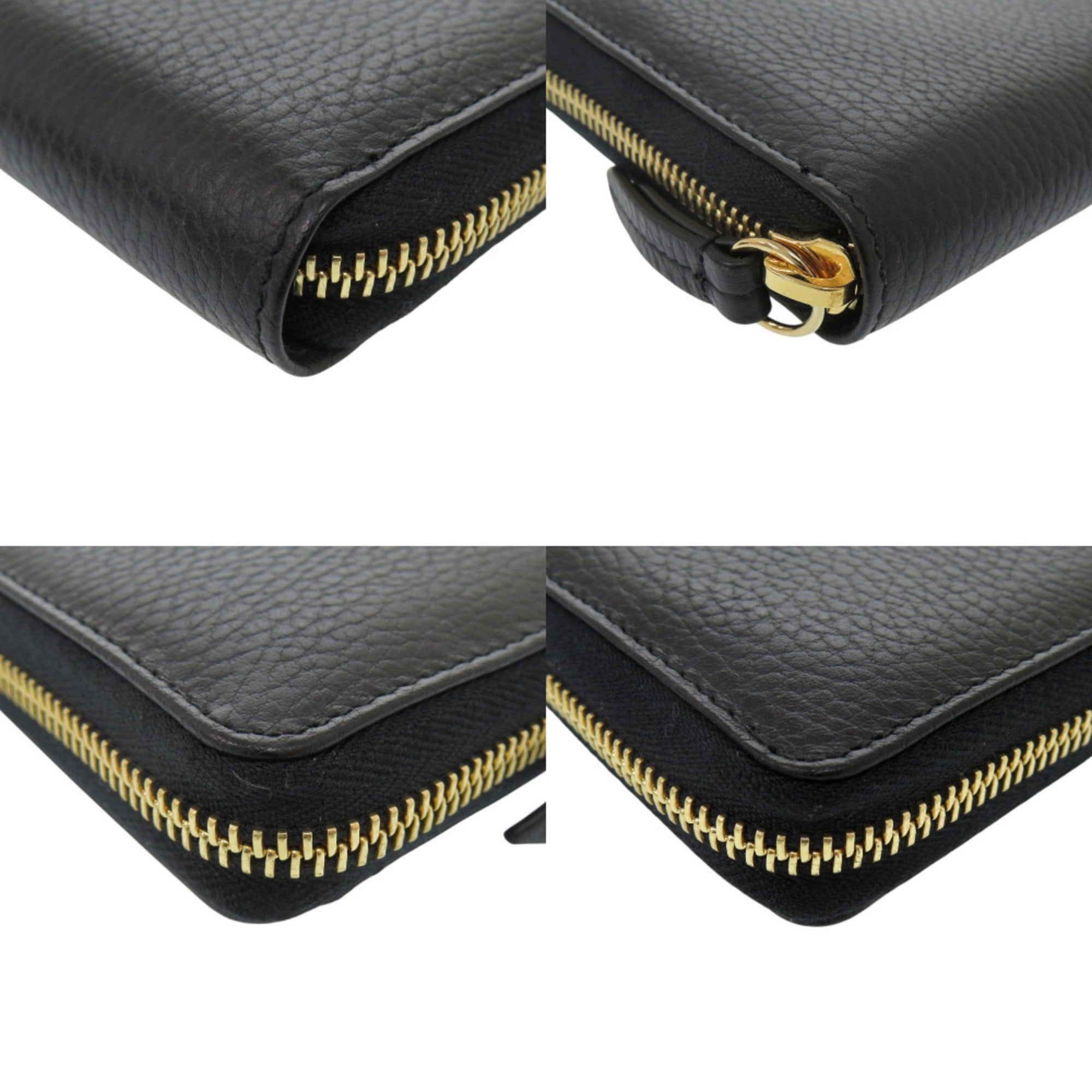 Gucci Black Leather Long Wallet (Bi-Fold) (Pre-Owned)