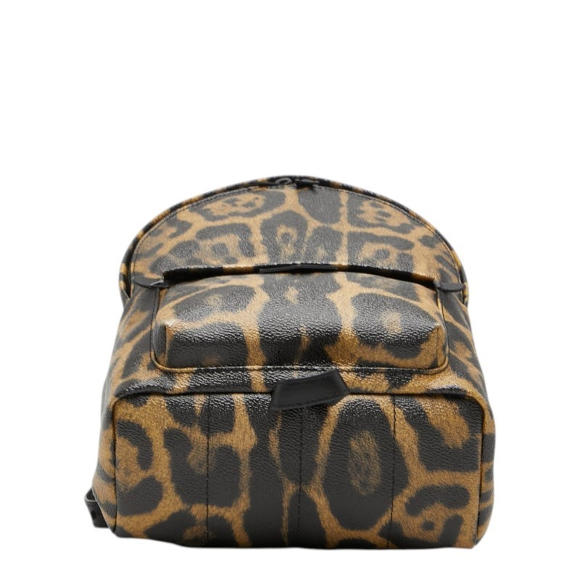 Louis Vuitton Black Brown Leopard Pvc Leather Backpack Basket (Pre-Owned)