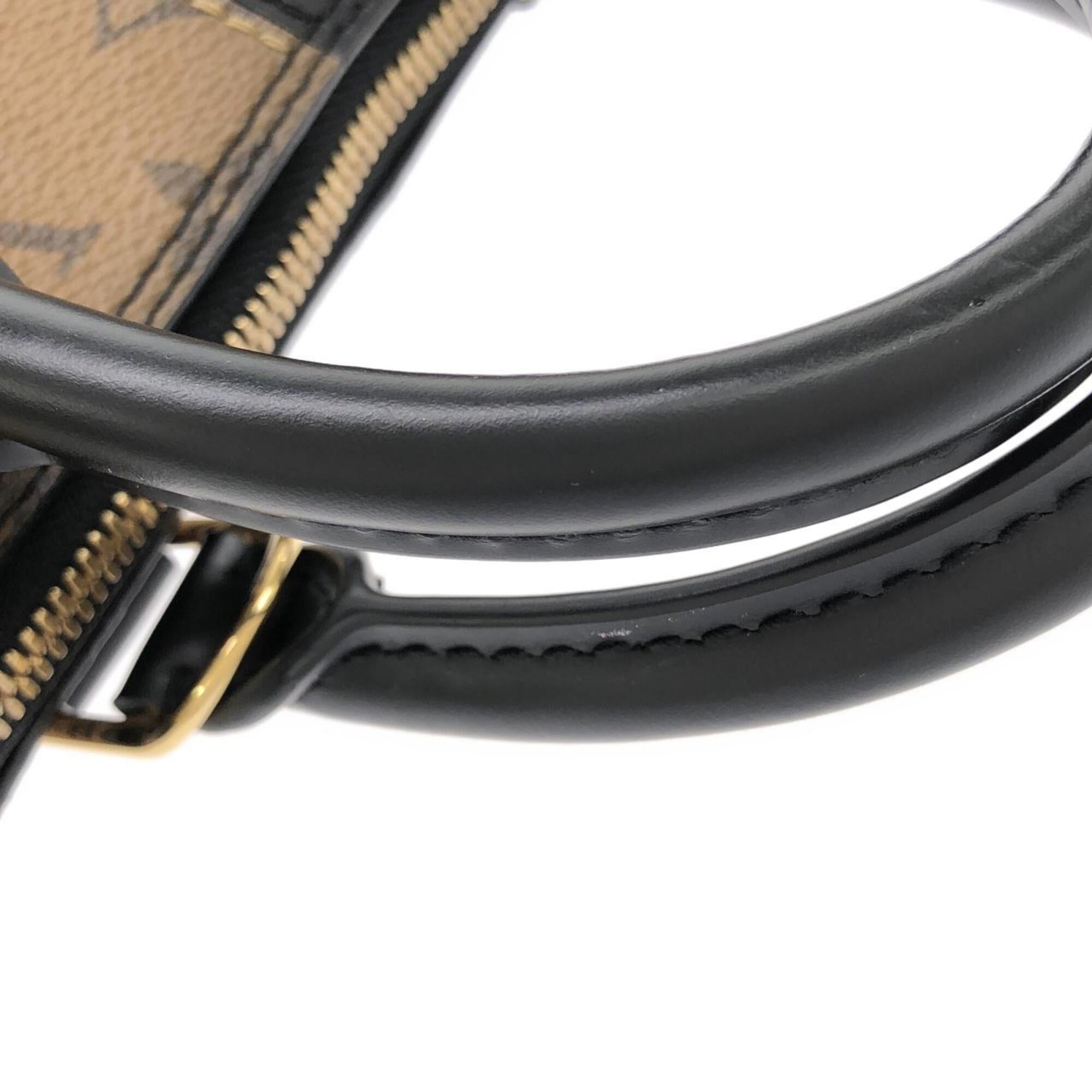 Louis Vuitton Monogram Reverse Black Coated Canvas Leather Handbag (Pre-Owned)
