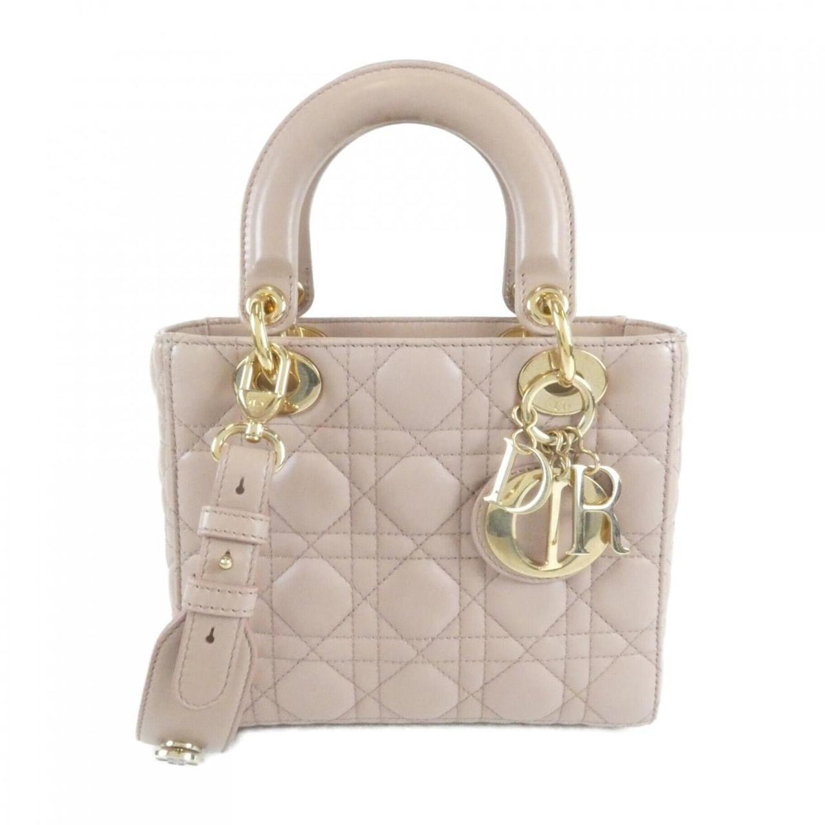 Christian Dior Pink Beige Leather Handbag (Pre-Owned)