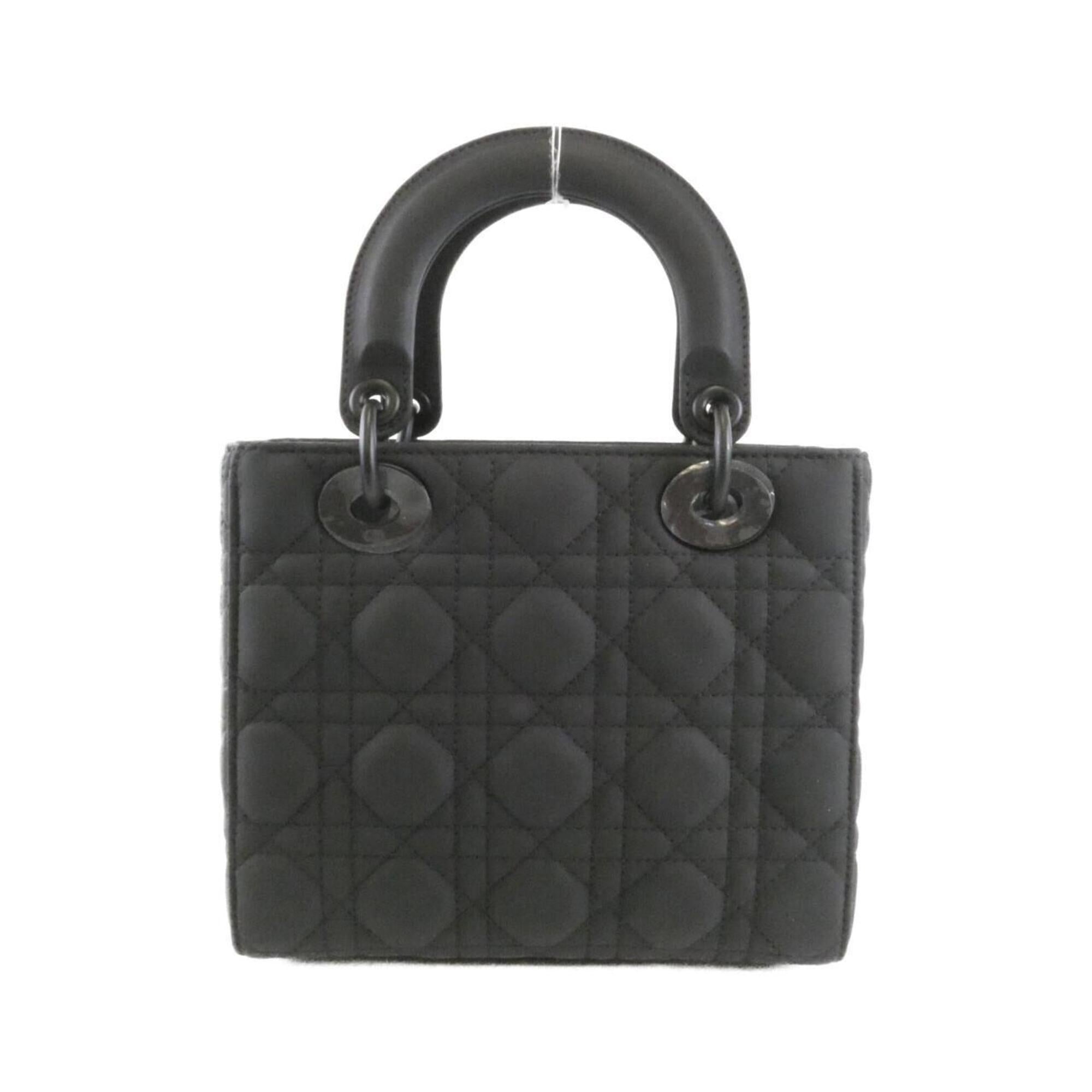 Christian Dior Lady Dior Black Leather Handbag (Pre-Owned)
