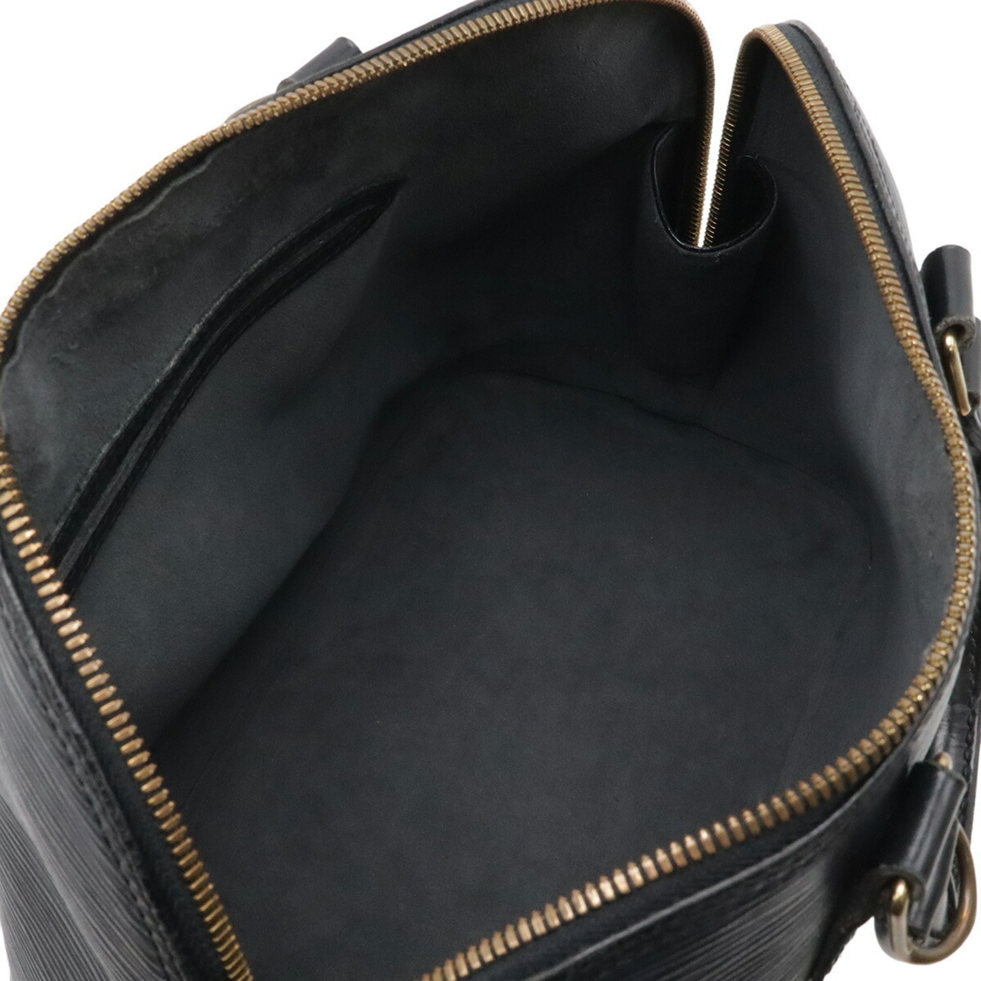 Louis Vuitton Black Galle Noir White Epi Leather Handbag (Pre-Owned)