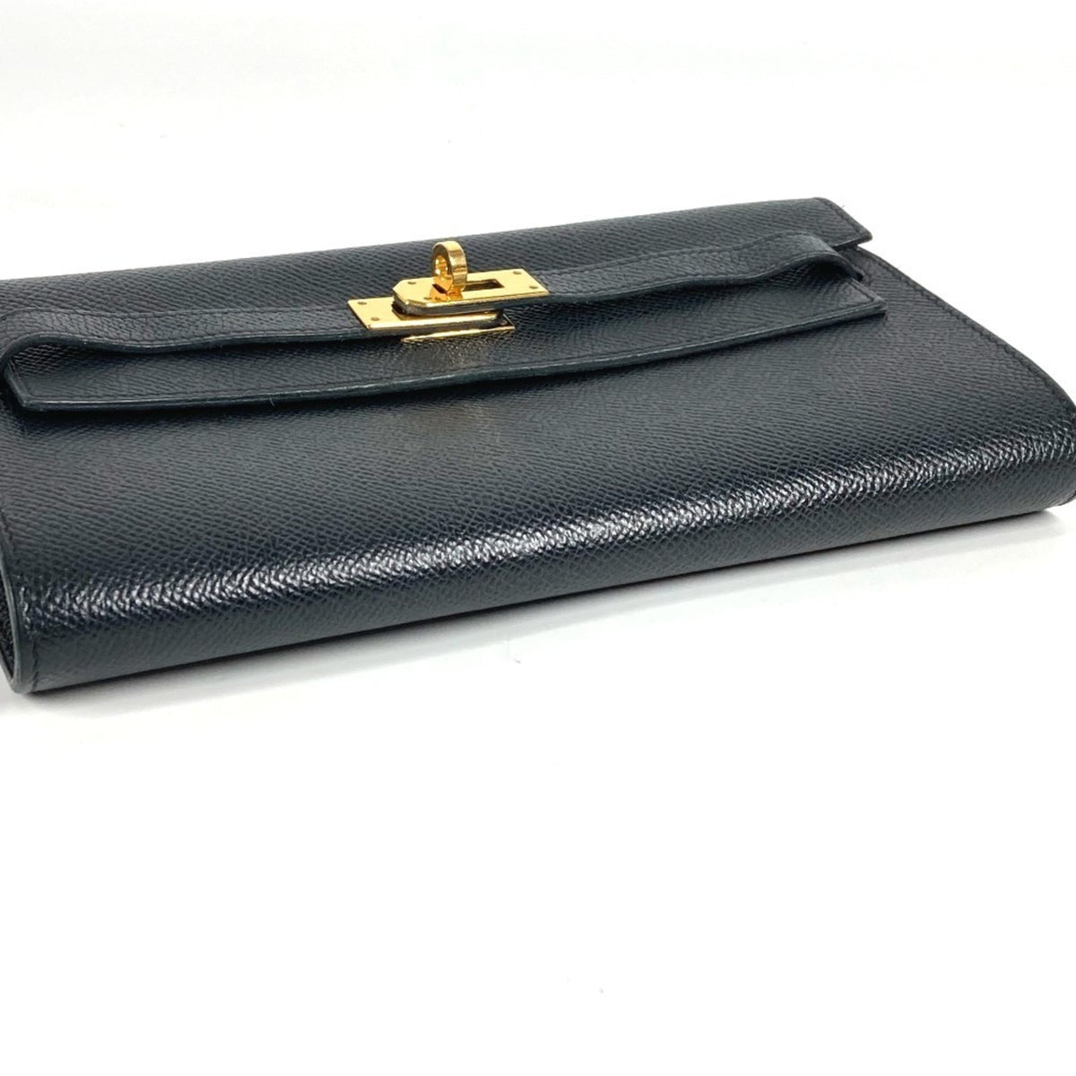 Hermes Black Epsom Leather Chain/Shoulder Wallet (Pre-Owned)