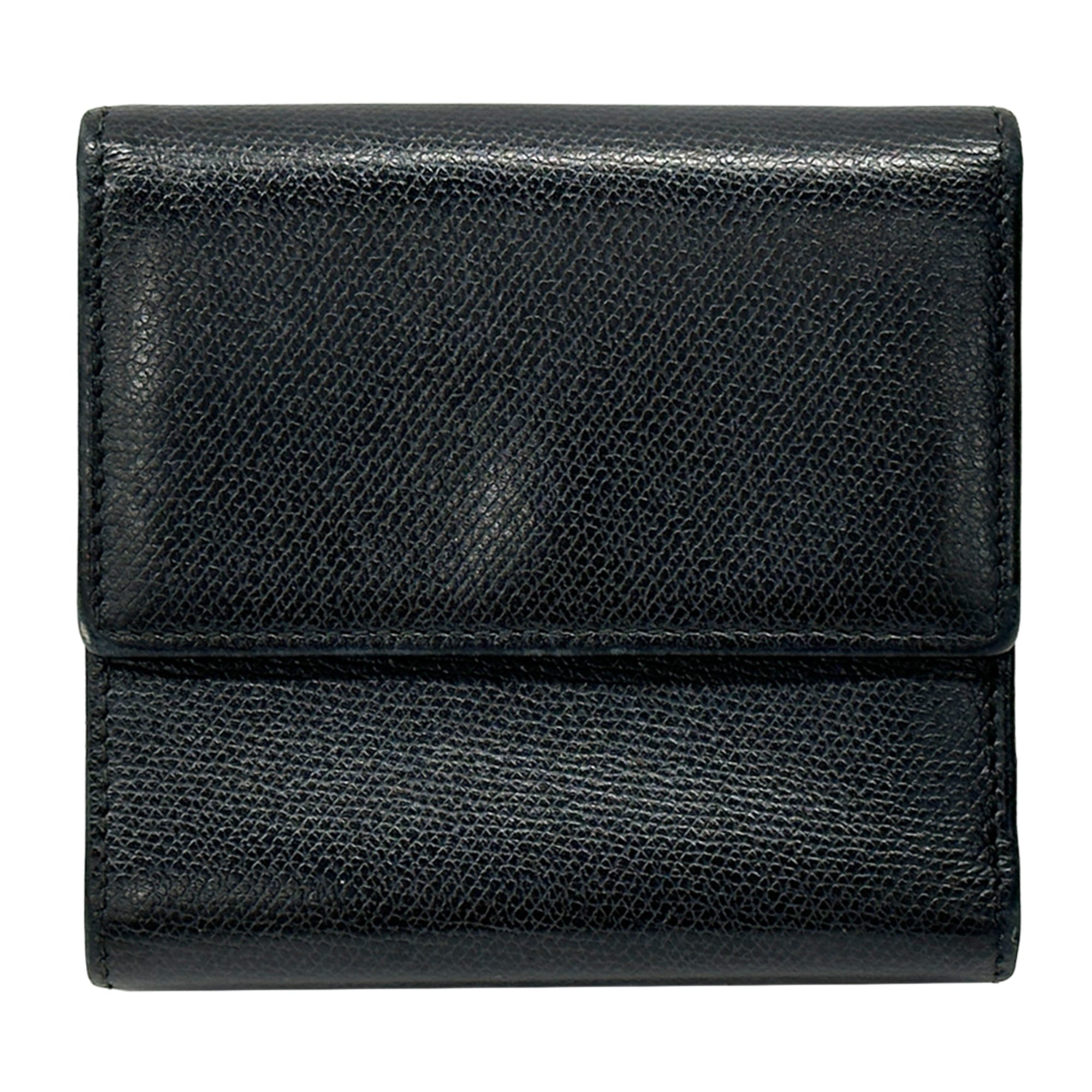 Chanel Black Leather Wallet (Bi-Fold) (Pre-Owned)