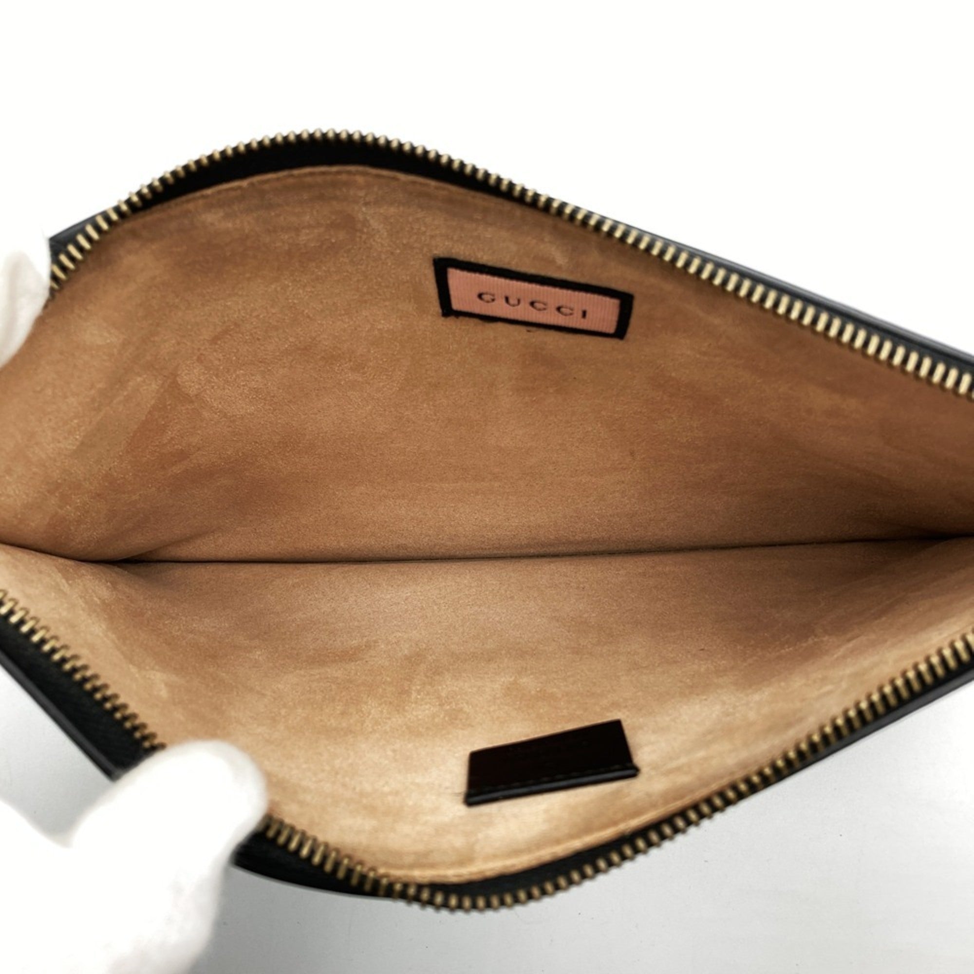 Gucci Black Leather Clutch Bag (Pre-Owned)