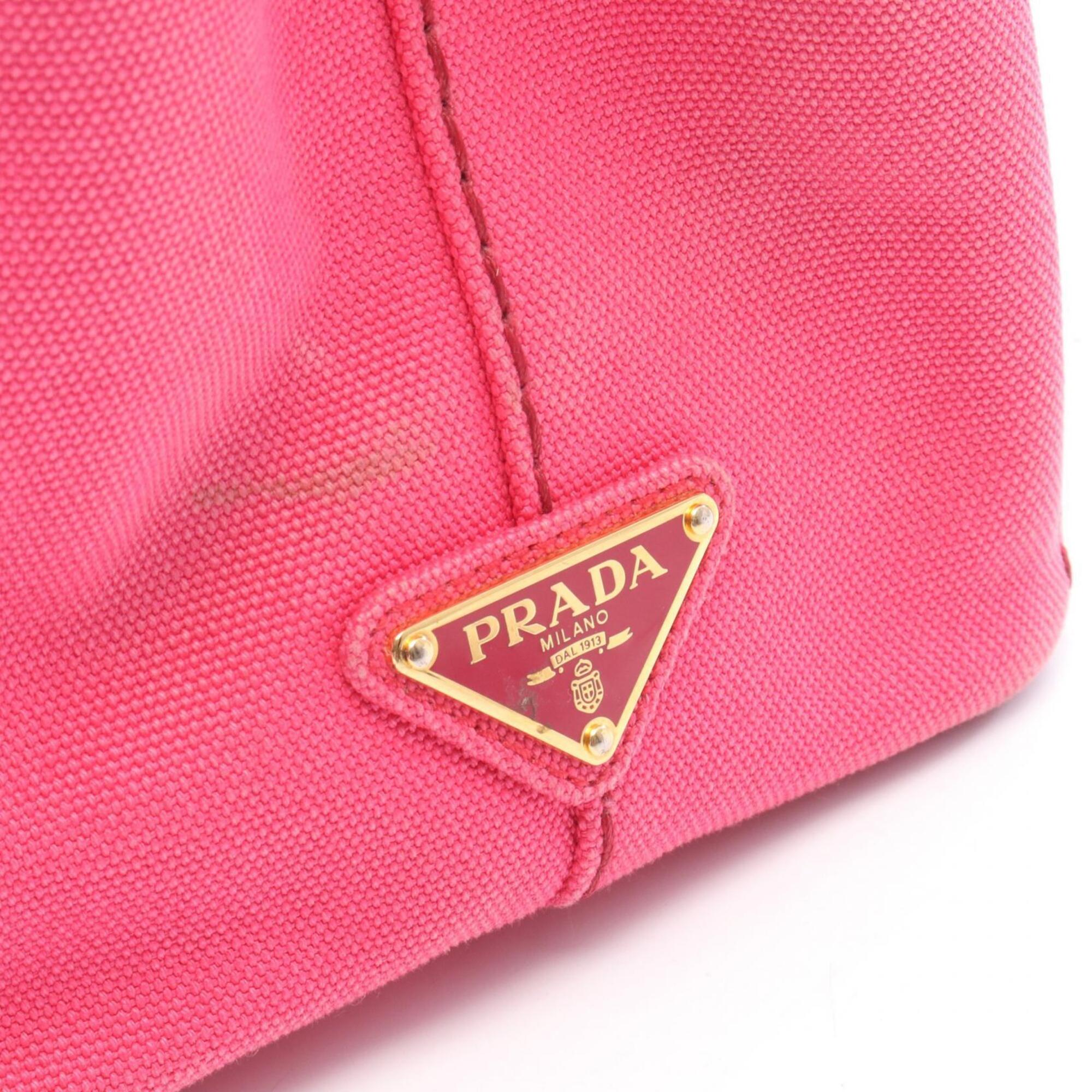 Prada Pink Canapa Handbag Tote Bag (Pre-Owned)