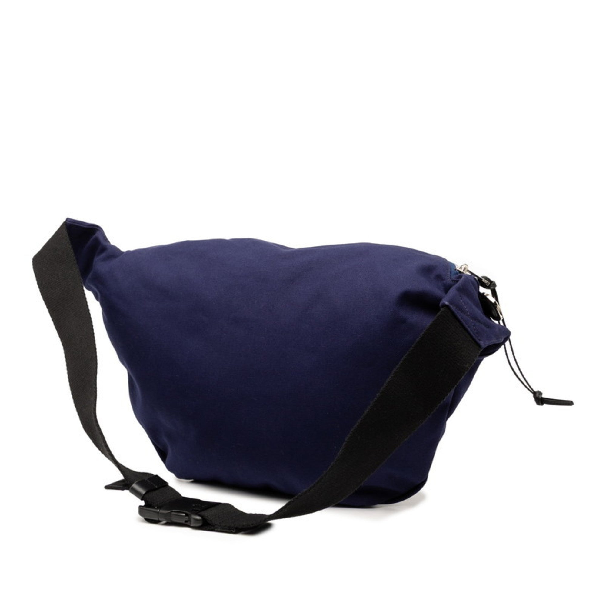 Loewe Black Navy Canvas Leather Fanny Pack (Pre-Owned)