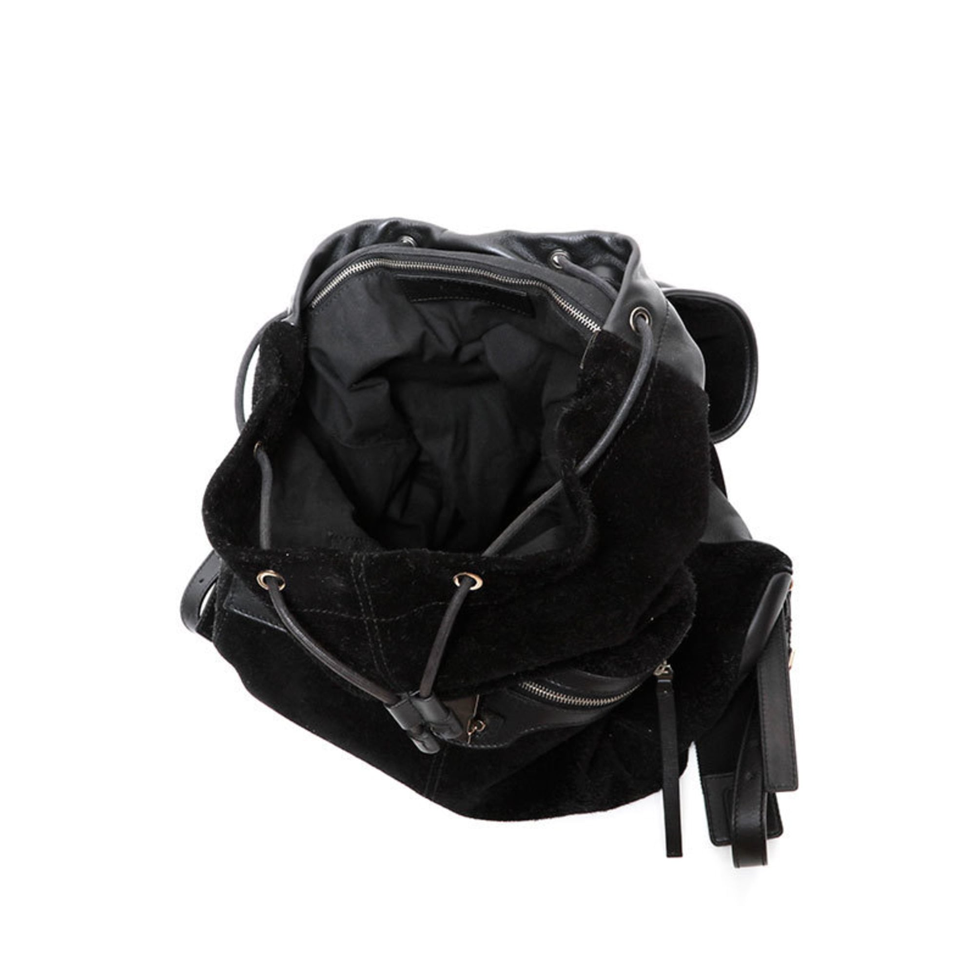 Balenciaga Black Leather Suede Backpack (Pre-Owned)