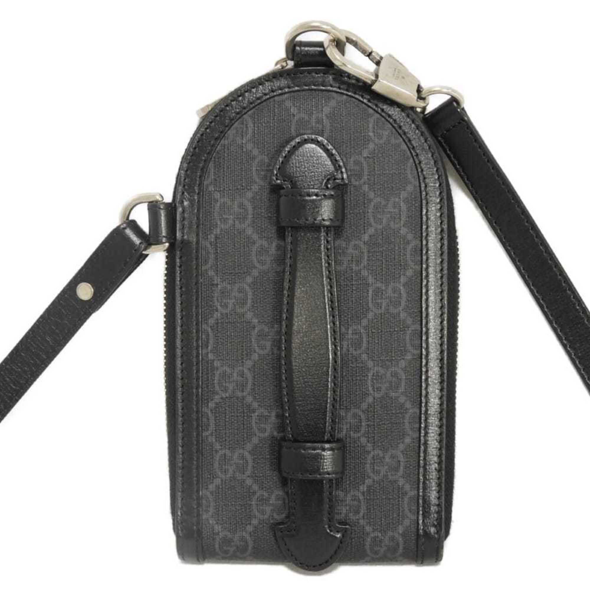 Gucci Black Gg Supreme Leather Shoulder Bag (Pre-Owned)